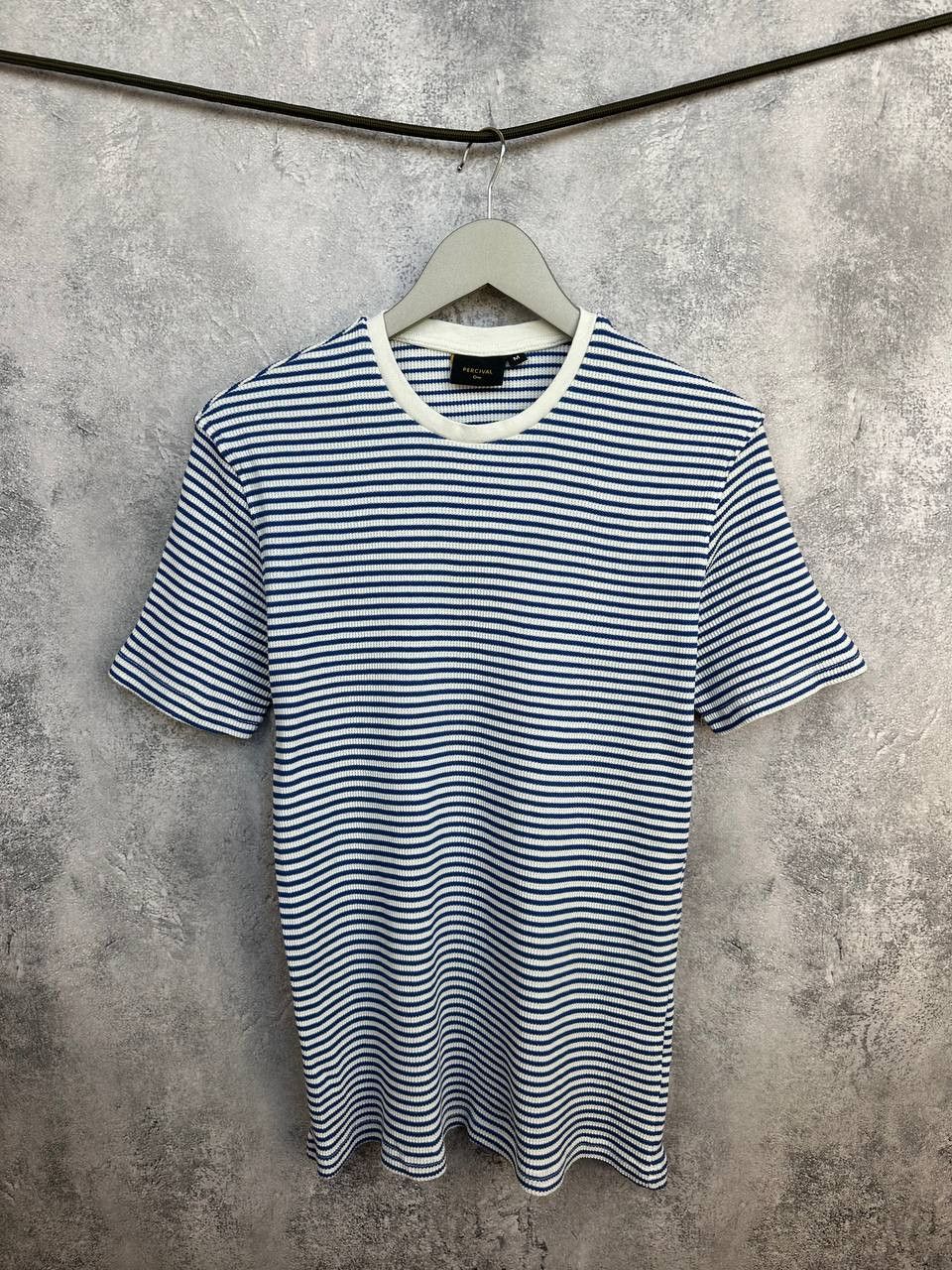 Percival Percival Pelle Pelle Knitted Crew T-Shirt Striped SS Stretch Size US M / EU 48-50 / 2 - 1 Thumbnail