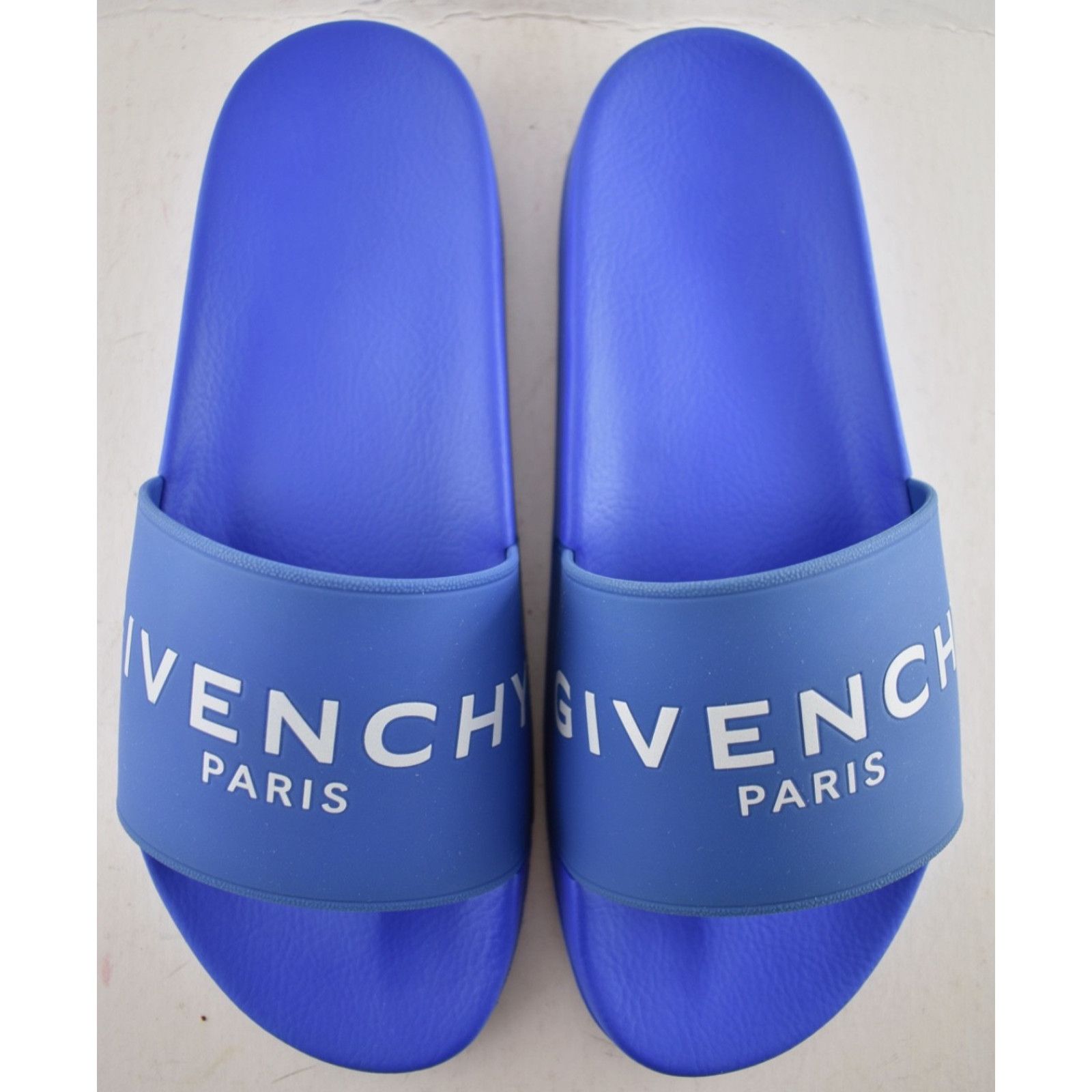 Givenchy Givenchy Blue White Logo Rubber Pool Slide 44 (US 11) Size US 11 / EU 44 - 7 Thumbnail