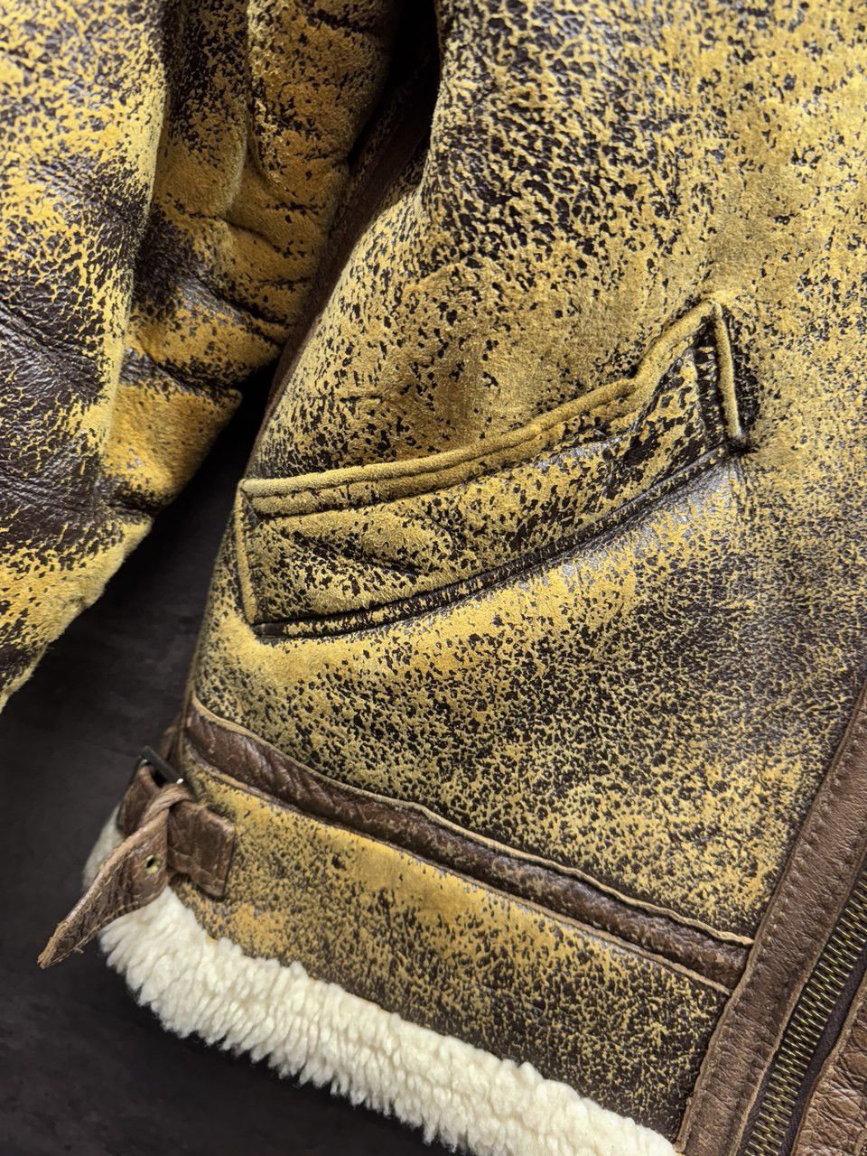 Other F16 Type Aviation Air Force US Army Style Sheepskin Jacket Size US M / EU 48-50 / 2 - 5 Thumbnail