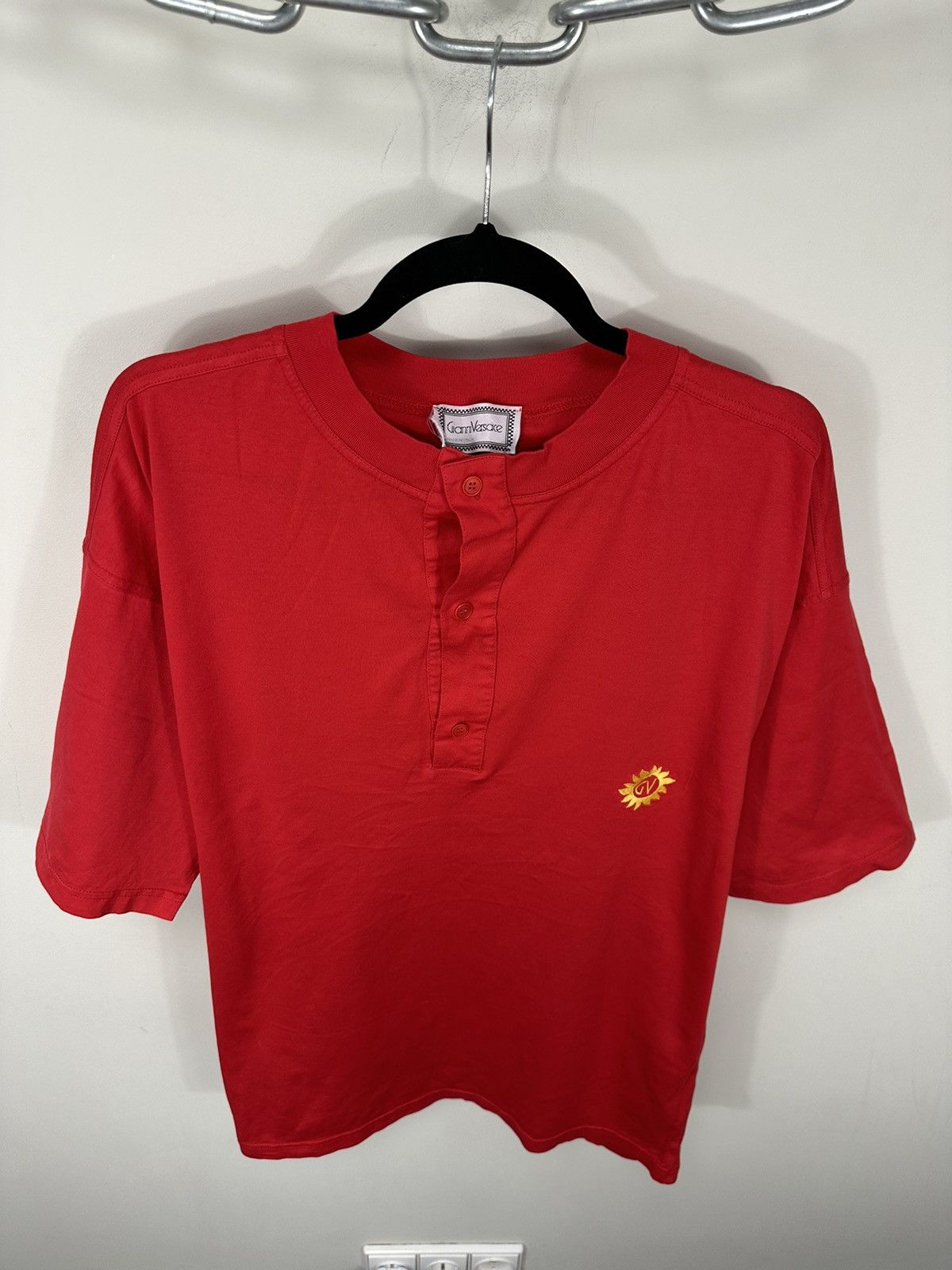 Versace Vintage Gianni Versace Buttons Rare Logo Luxury Tee Size US XL / EU 56 / 4 - 3 Thumbnail