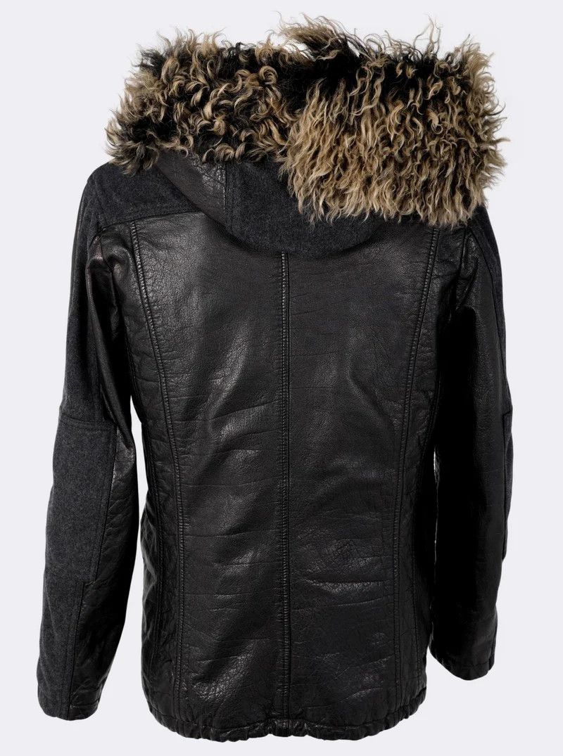Emporio Armani Emporio Armani Buffalo Leather Fur Hooded Jacket $2410 Size US M / EU 48-50 / 2 - 2 Thumbnail