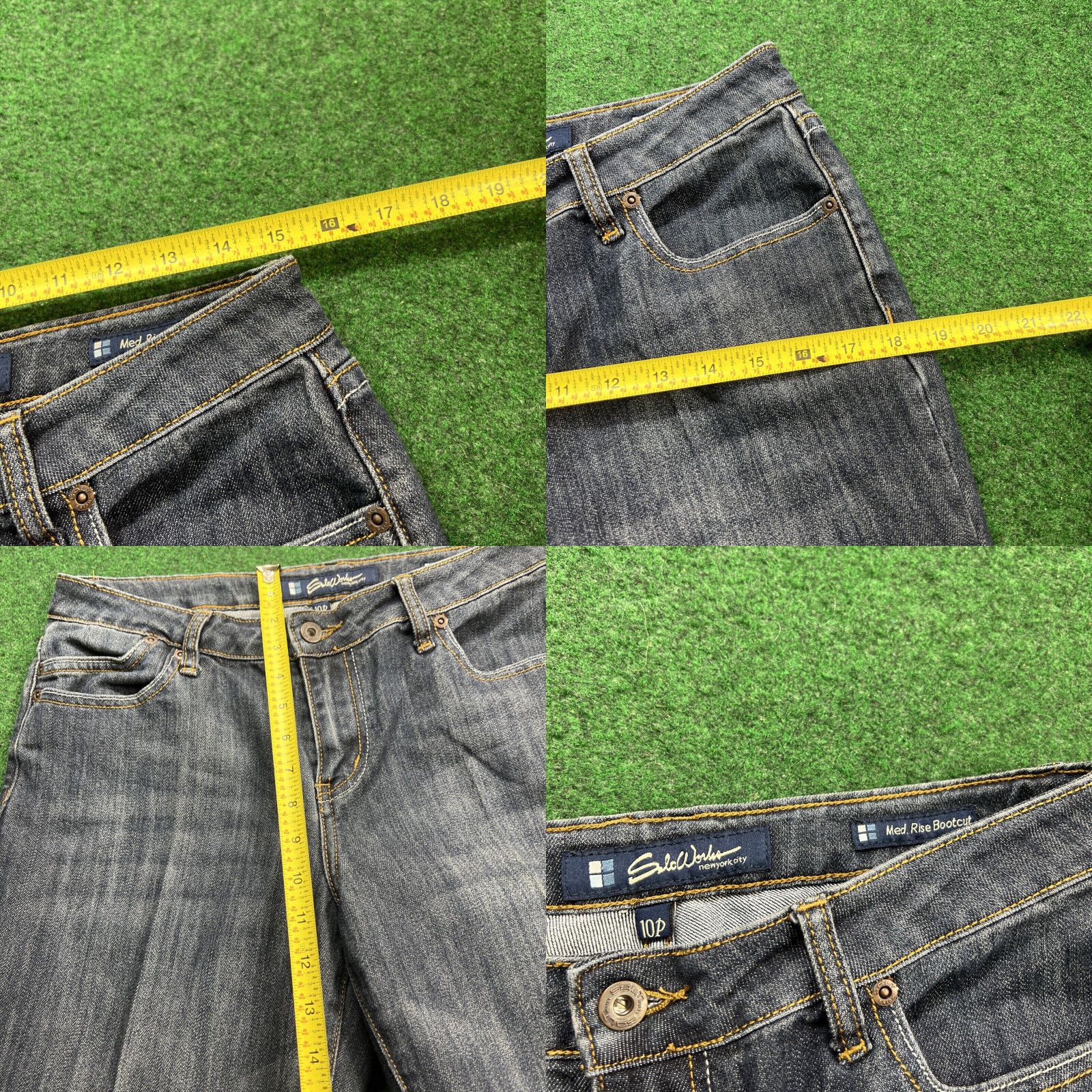 Vintage Salt Works Jeans Womens Size 10P Blue New York City Mid Rise Boot Dark Wash Size 32" / US 10 / IT 46 - 8 Thumbnail