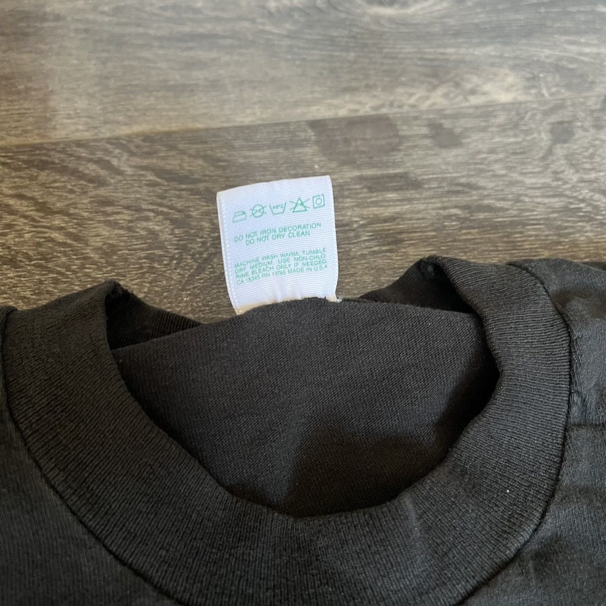 Vintage Vintage 1990s Slammer USA Munsingwear Pocket Black Blank Tee Size US L / EU 52-54 / 3 - 5 Thumbnail