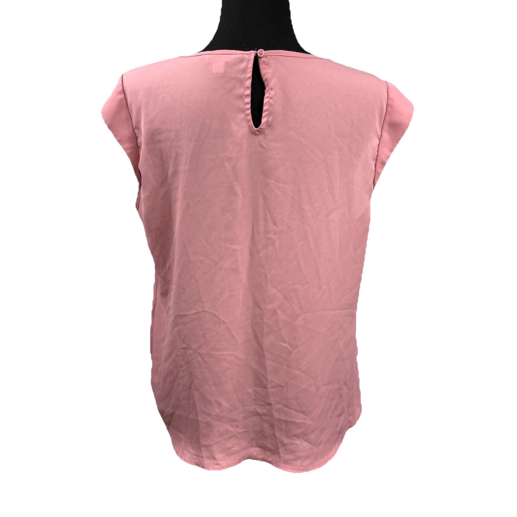 Vintage Candie’s Blouse Women L Lace Yoke Dusty Rose Pink Sleeveless Square Neck Shirt Womens L Size L / US 10 / IT 46 - 2 Thumbnail