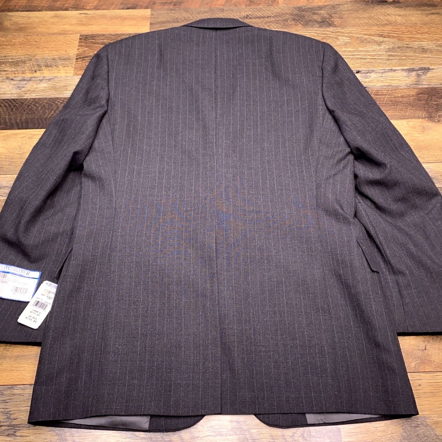Vintage VINTAGE Kuppenheimer Suit 41R Gray Striped Worsted Wool 2 Piece Men 90s 80s Formal Wedding Size 42R - 3 Thumbnail