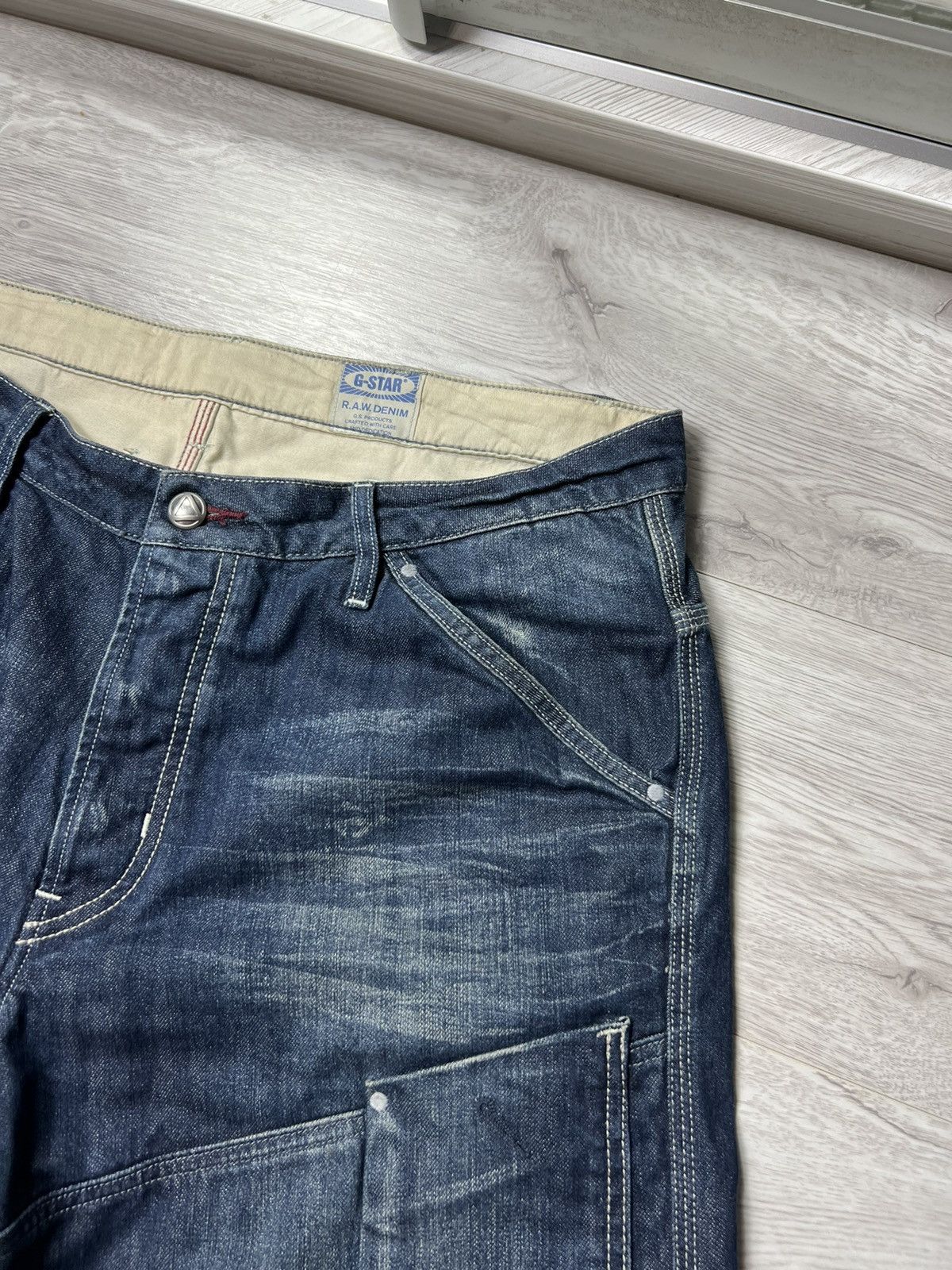G-Star Vintage G-Star RAW Big Logo Jean Denim Shorts Size US 38 / EU 54 - 14 Thumbnail