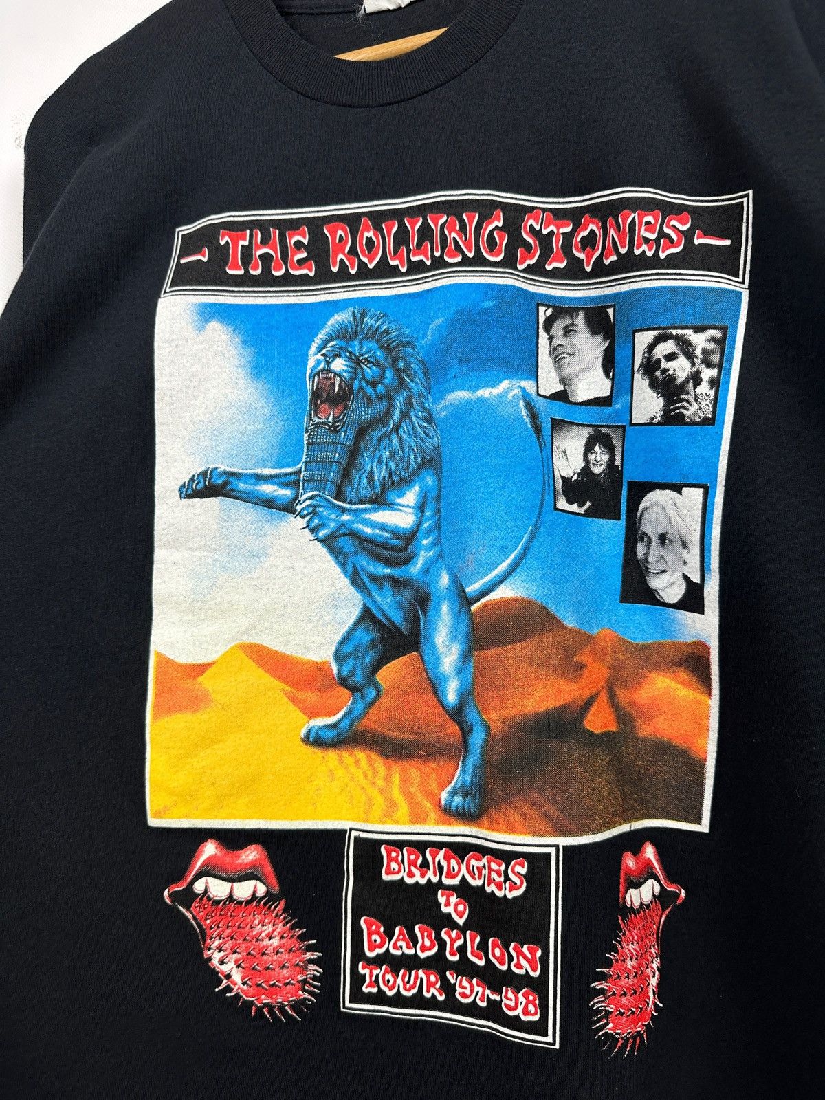 Band Tees 1997/98 Vintage The Rolling Stones Bridges To Babylon Shirt Size US XL / EU 56 / 4 - 9 Thumbnail