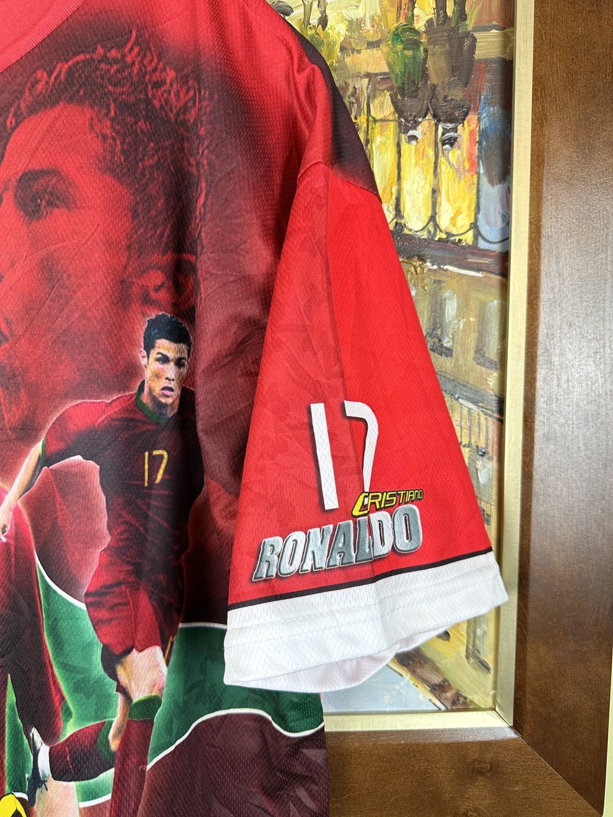 Vintage Vintage 2000s Cristiano Ronaldo all over print jersey Size US L / EU 52-54 / 3 - 4 Thumbnail