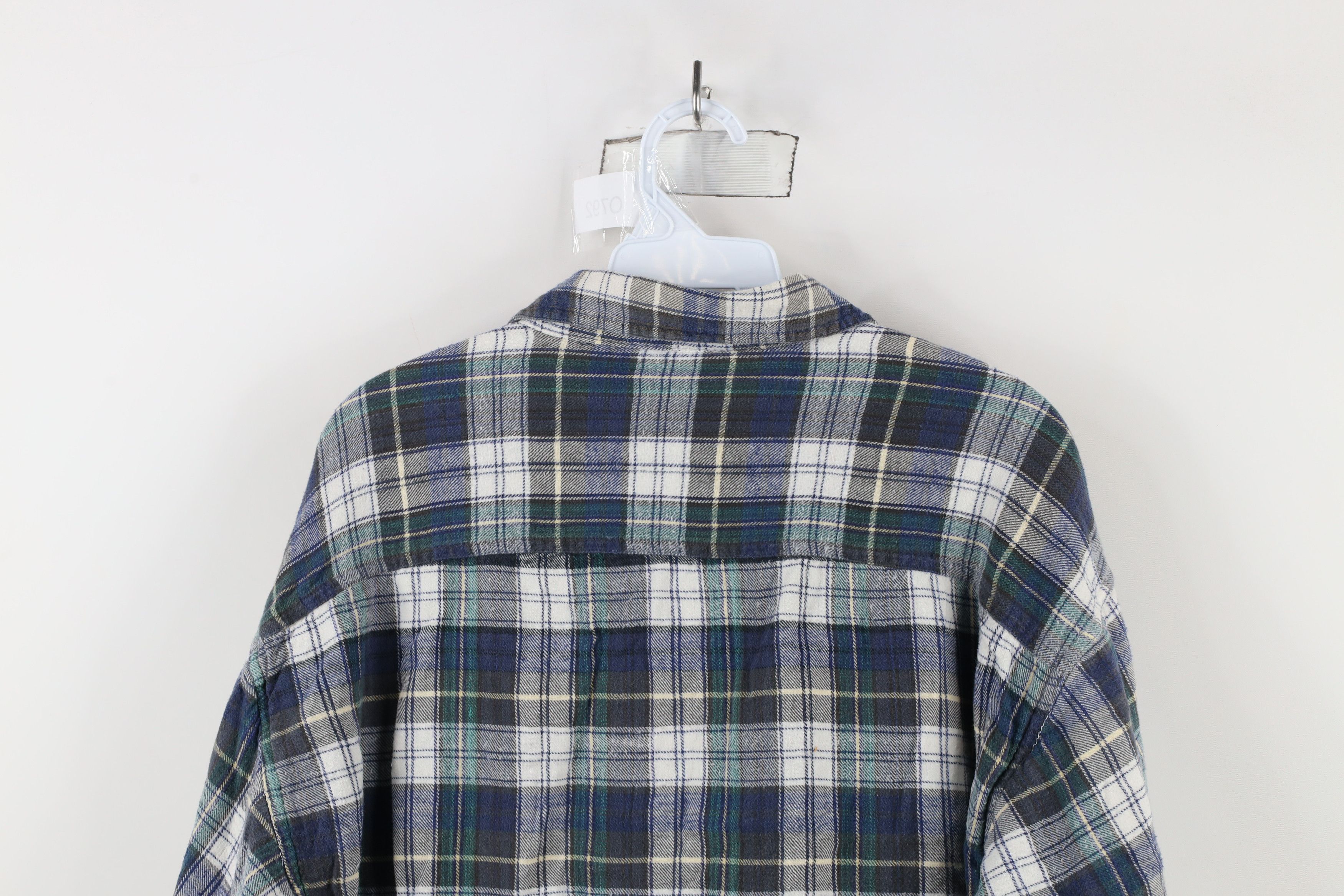 Vintage Vintage 90s Streetwear Lined Flannel Button Shirt Jacket Size US L / EU 52-54 / 3 - 12 Thumbnail