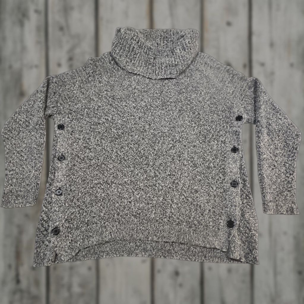 Banana Republic Banana Republic Sweater Women’s XL Cowl Neck Side Buttons Acrylic Wool Mohair Nylon Multicolor Knit Pullover Size XL / US 12-14 / IT 48-50 - 1 Thumbnail