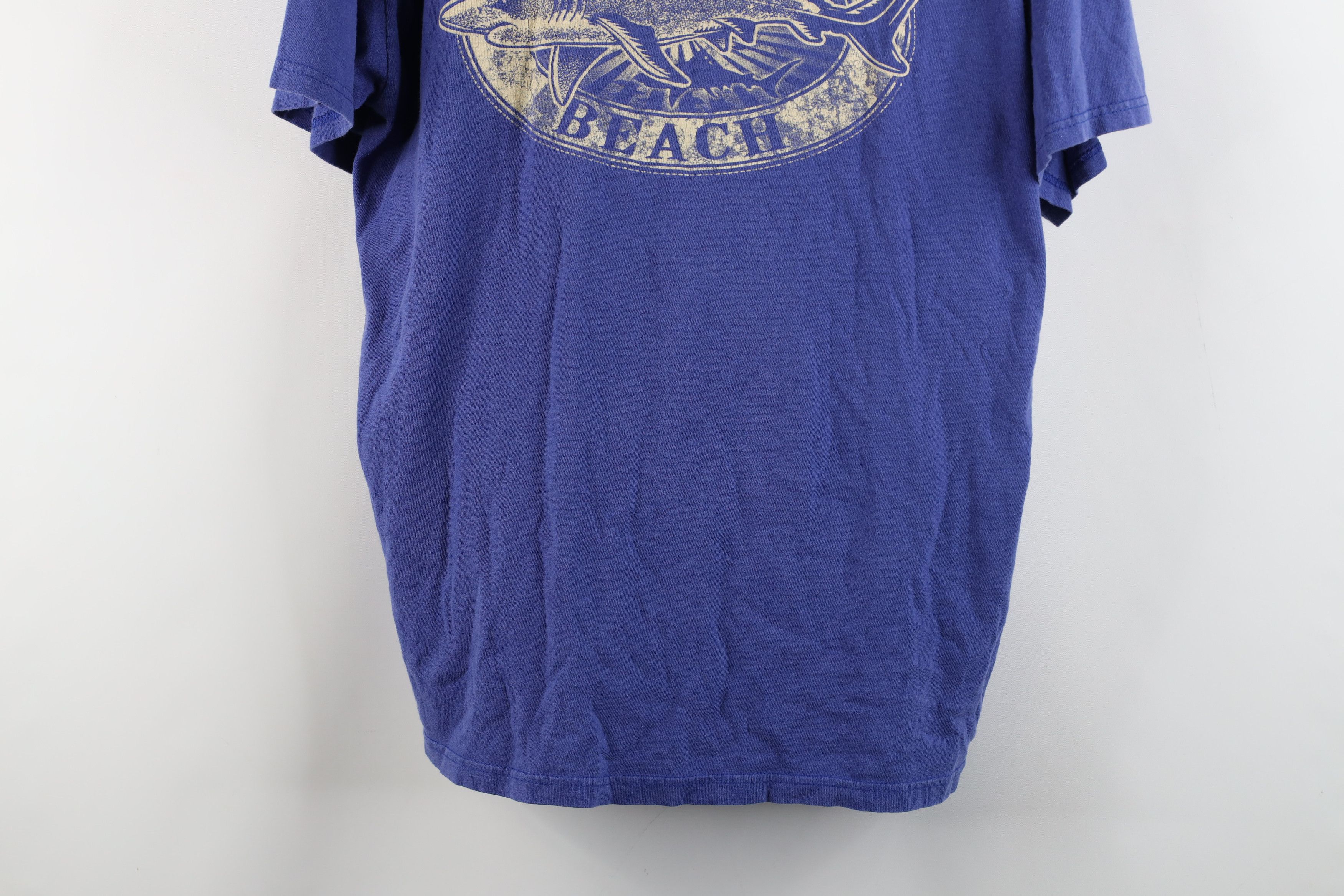 Vintage Vintage 90s Spell Englewood Beach Shark Tooth T-Shirt Blue Size US L / EU 52-54 / 3 - 3 Thumbnail