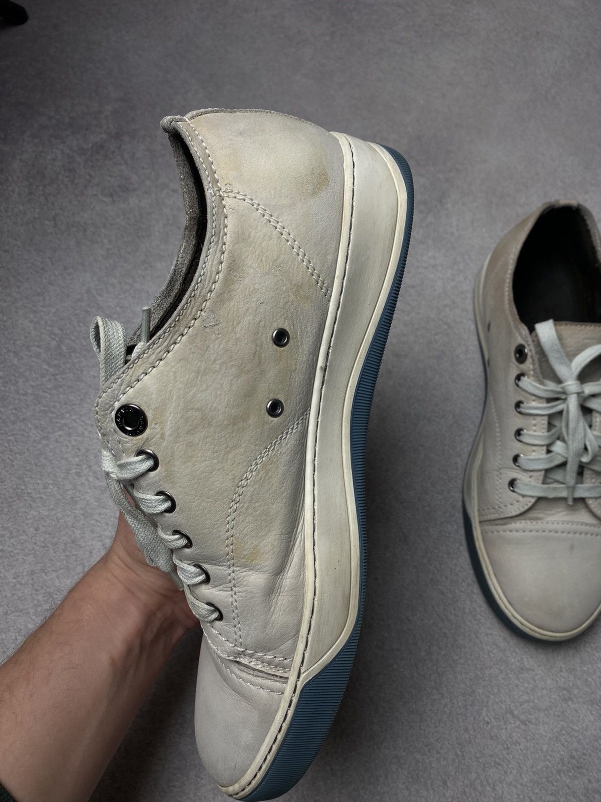 Lanvin Vintage Lanvin Distressed Cap Toe Leather sneakers Size US 8 / EU 41 - 8 Thumbnail
