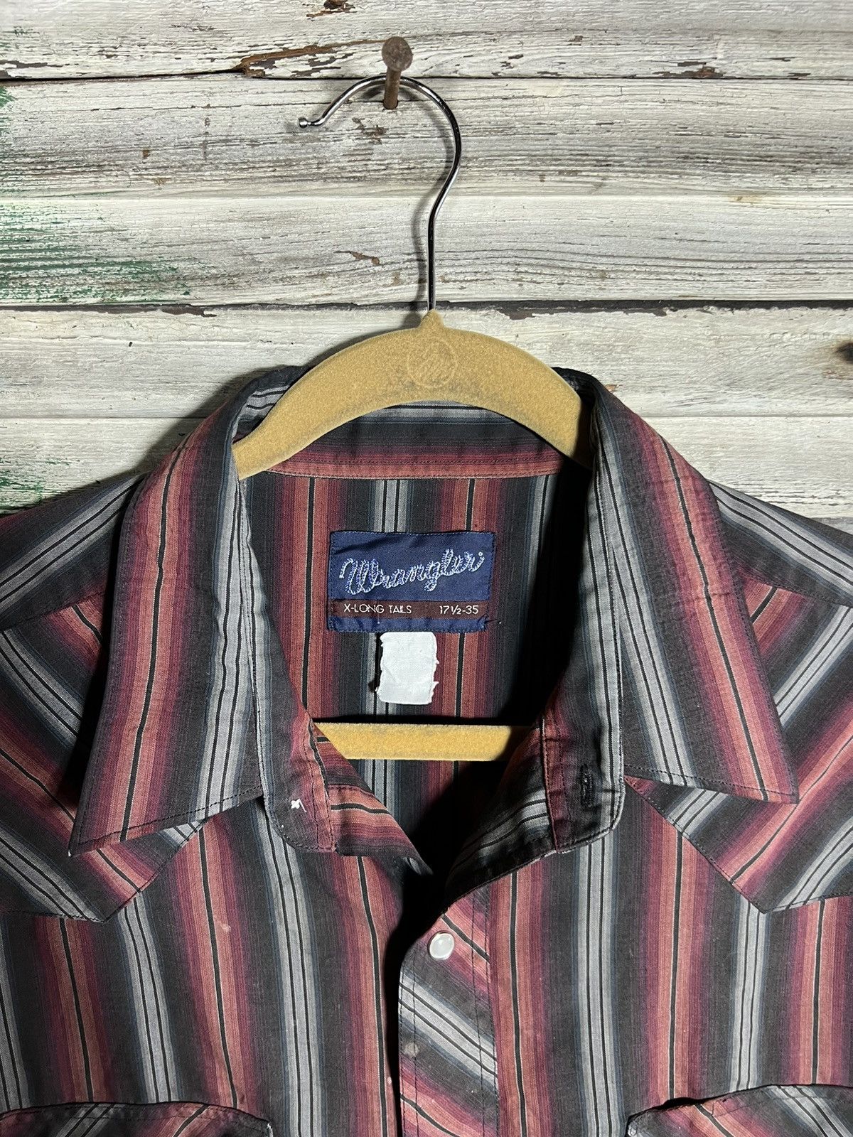 Vintage × Wrangler Vintage Striped Wrangler Western Wear Shirt Size US XL / EU 56 / 4 - 4 Thumbnail