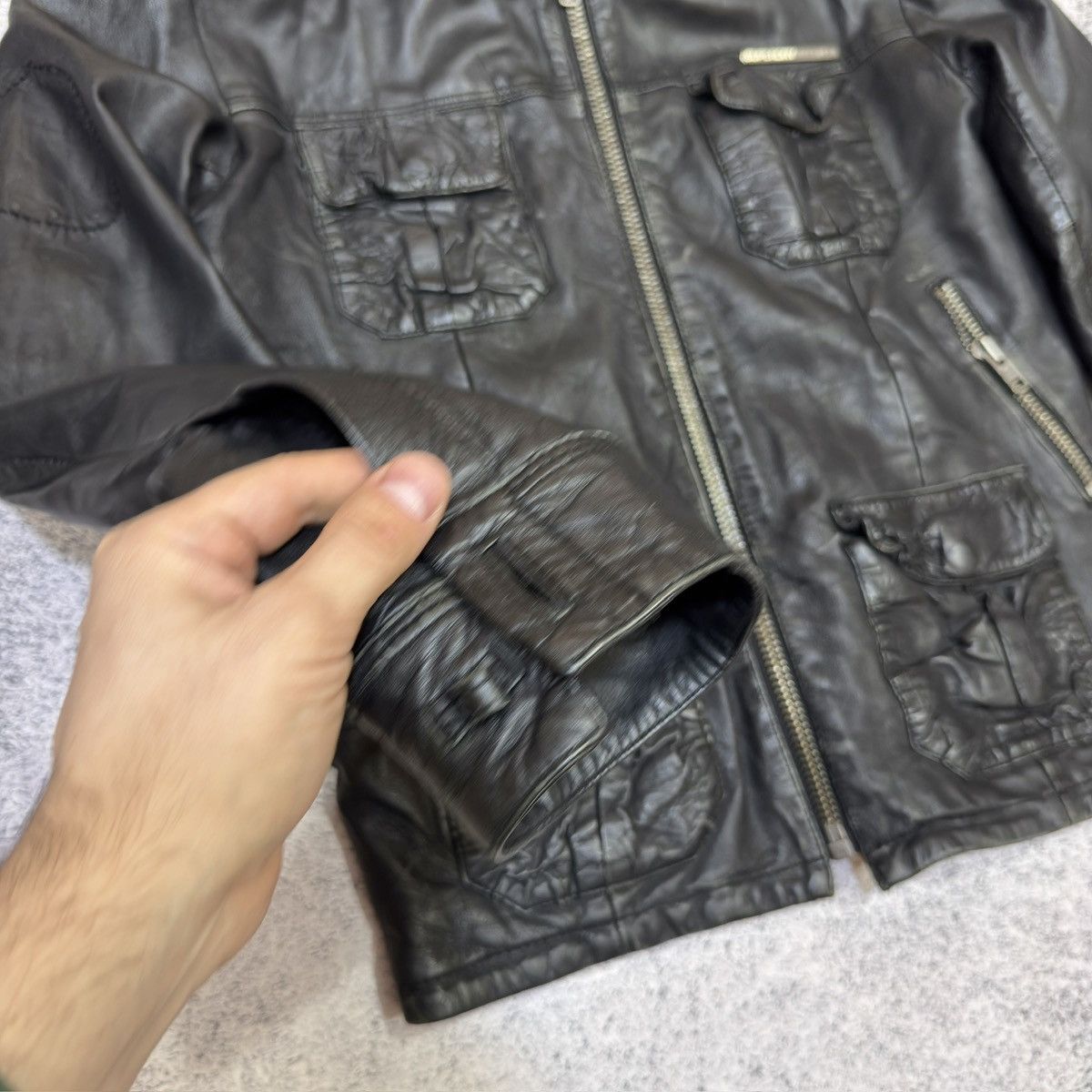 Genuine Leather × Superdry Superdry Black Genuine Leather Jacket M size Size US M / EU 48-50 / 2 - 4 Thumbnail