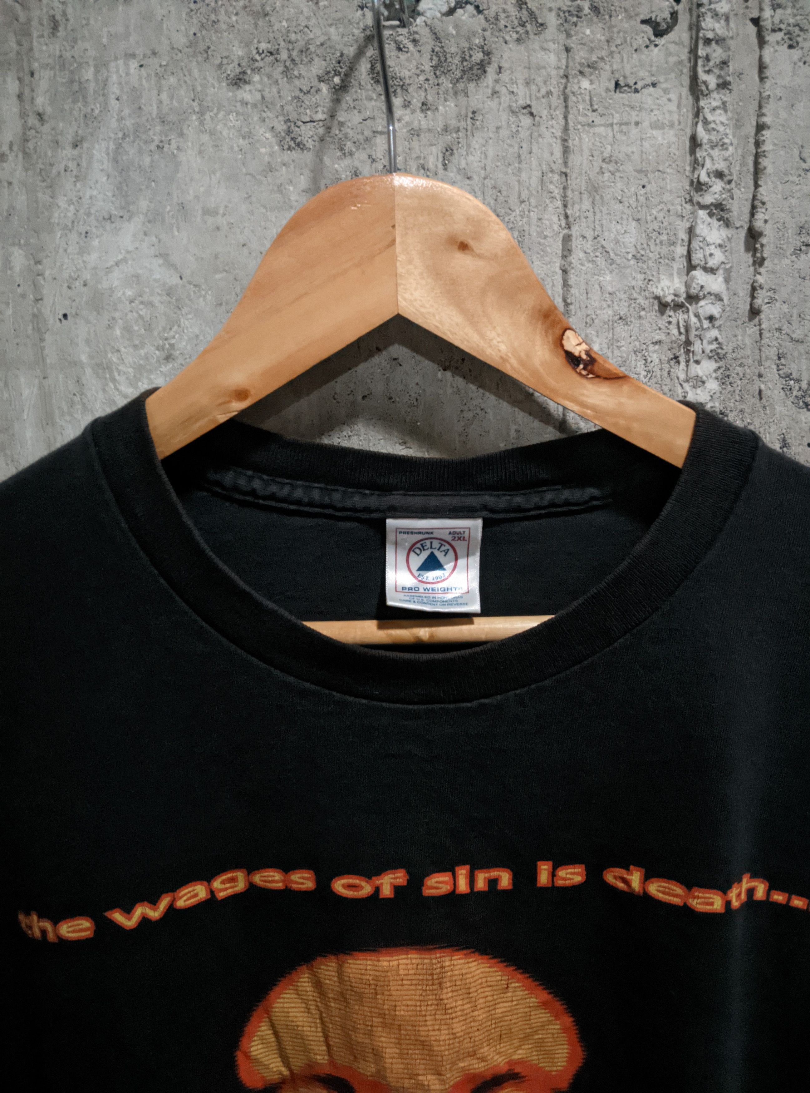 Vintage Vintage 90s bible the wage of sin is death Jesús doom Size US XXL / EU 58 / 5 - 3 Thumbnail