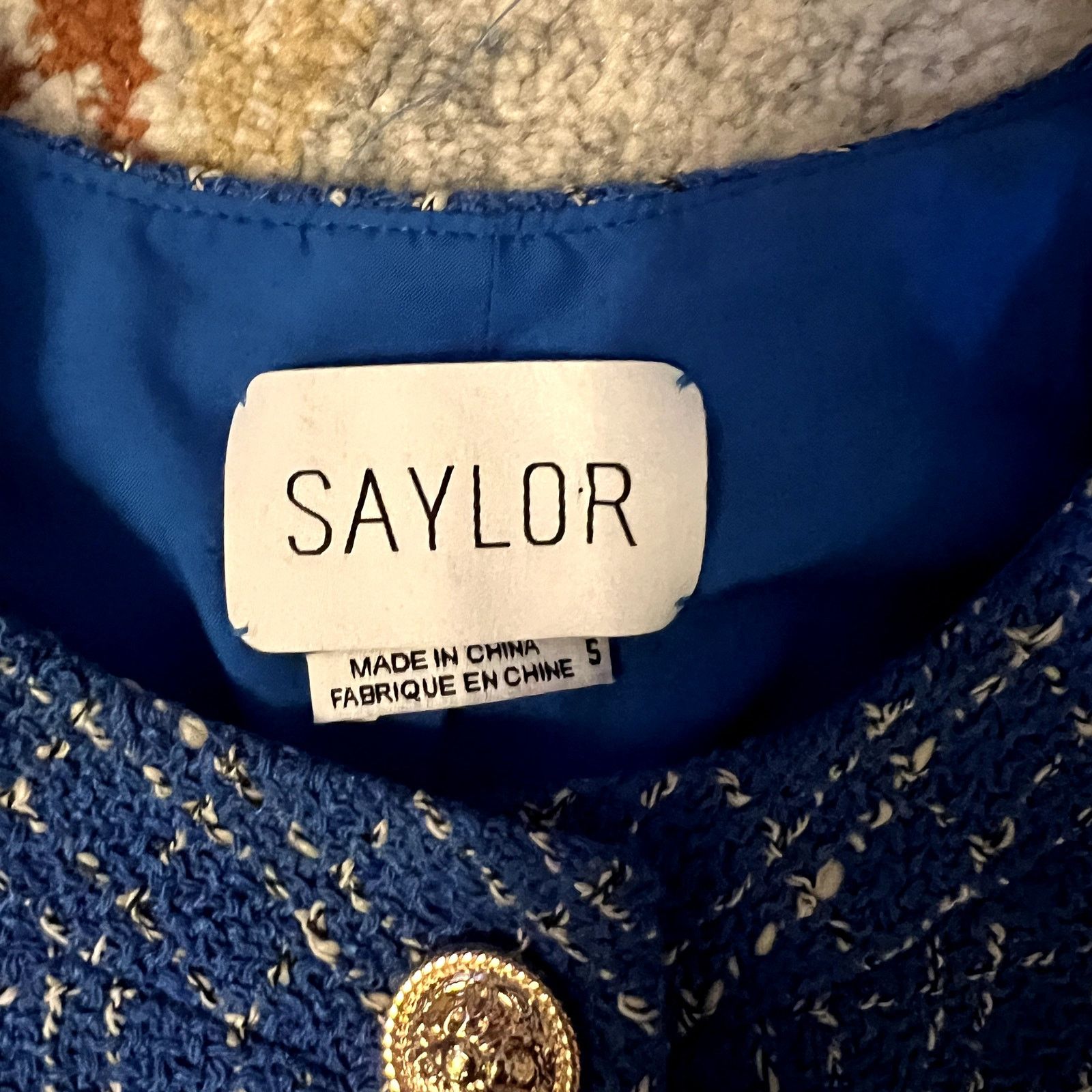 Saylor Saylor Cressida Tweed skirt jacket suit set Royal blue Size S / US 4 / IT 40 - 5 Thumbnail