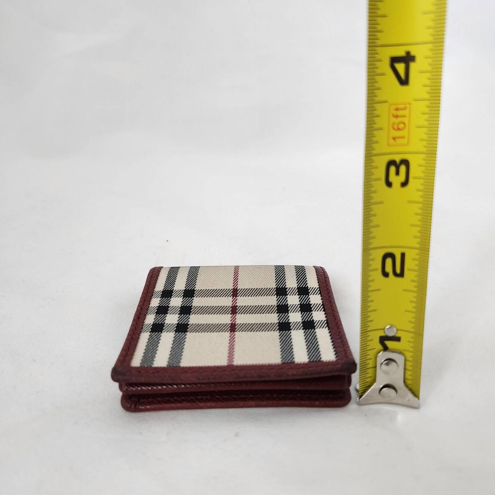 Burberry Burberry Coin Wallet Coin Purse Nova Check Canvas Leather Size ONE SIZE - 3 Thumbnail