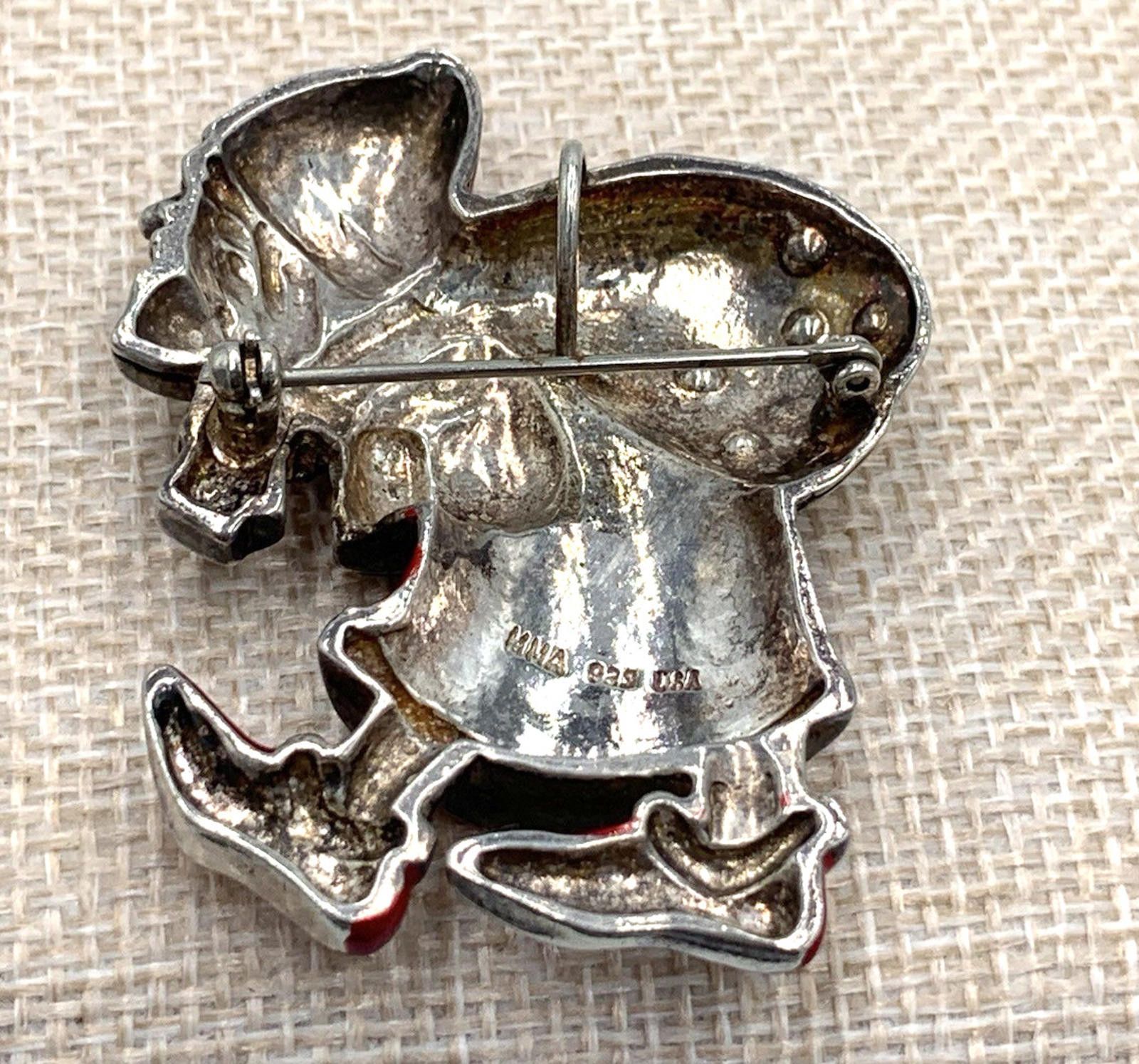 Other Vintage MMA Sterling Silver Santa Claus Brooch Pendant Size ONE SIZE - 6 Thumbnail