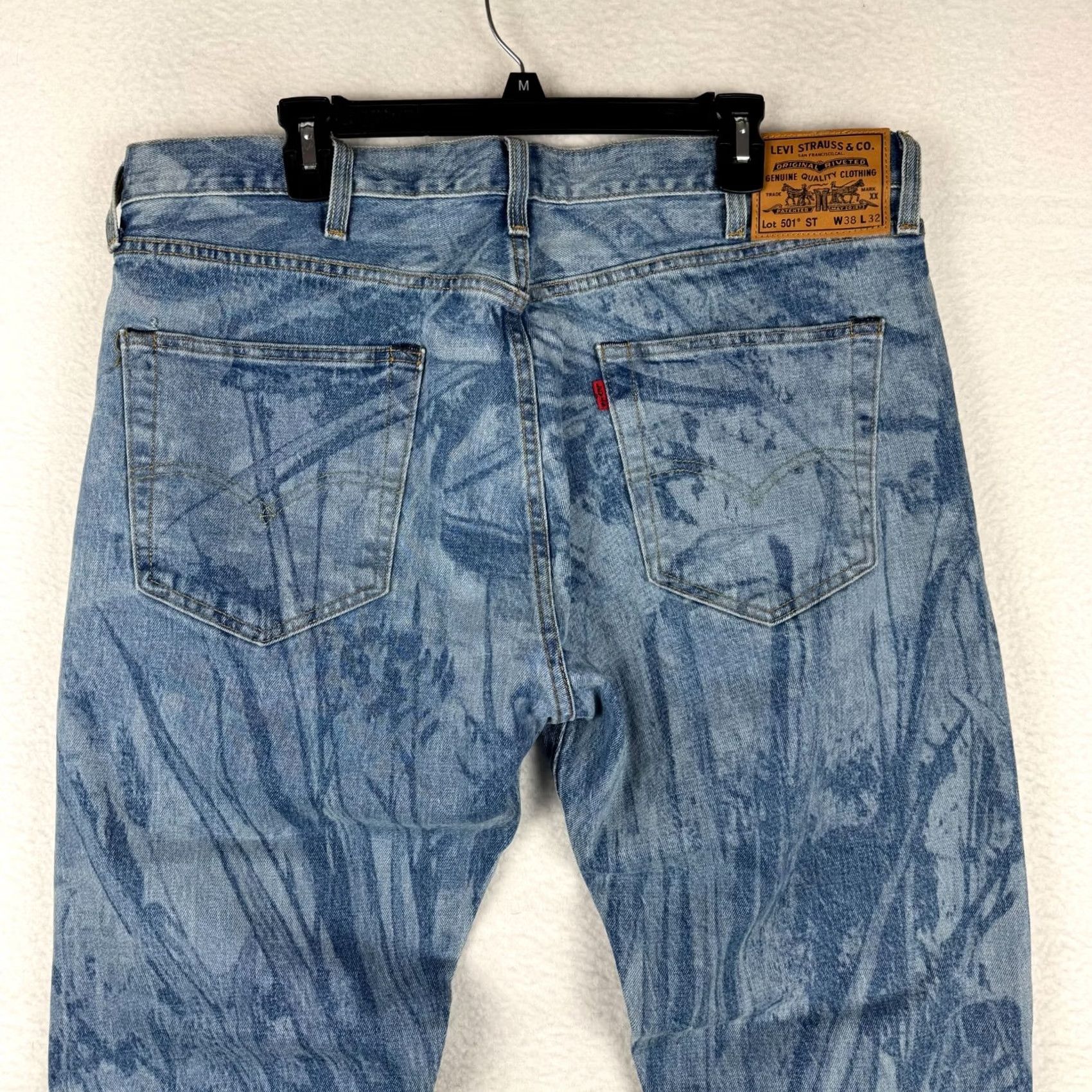 Levi's VINTAGE Levi's 501 Jeans 38x32 Distressed Blue Cotton Denim Regular Straight Men Size US 38 / EU 54 - 4 Thumbnail