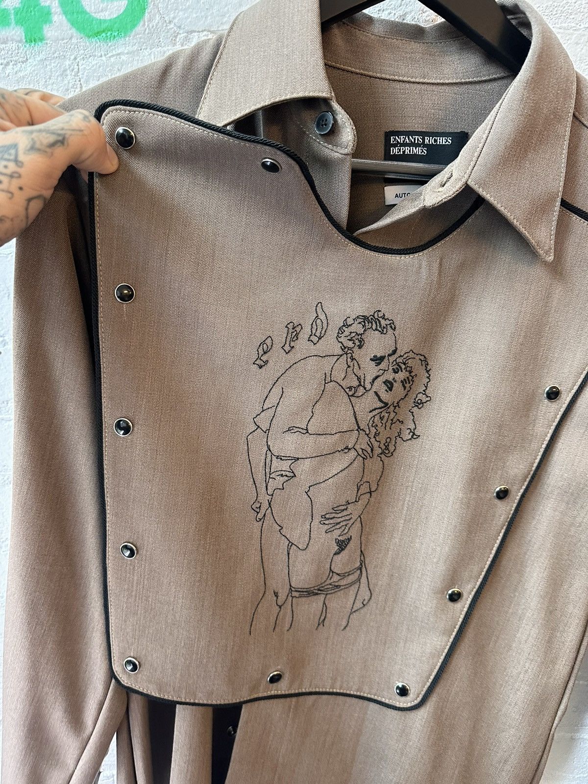 トップス ERD Silk Patch Button Up Shirt Enfants Riches Deprimes ERD Silk Patch Button Up Shirt | Grailed