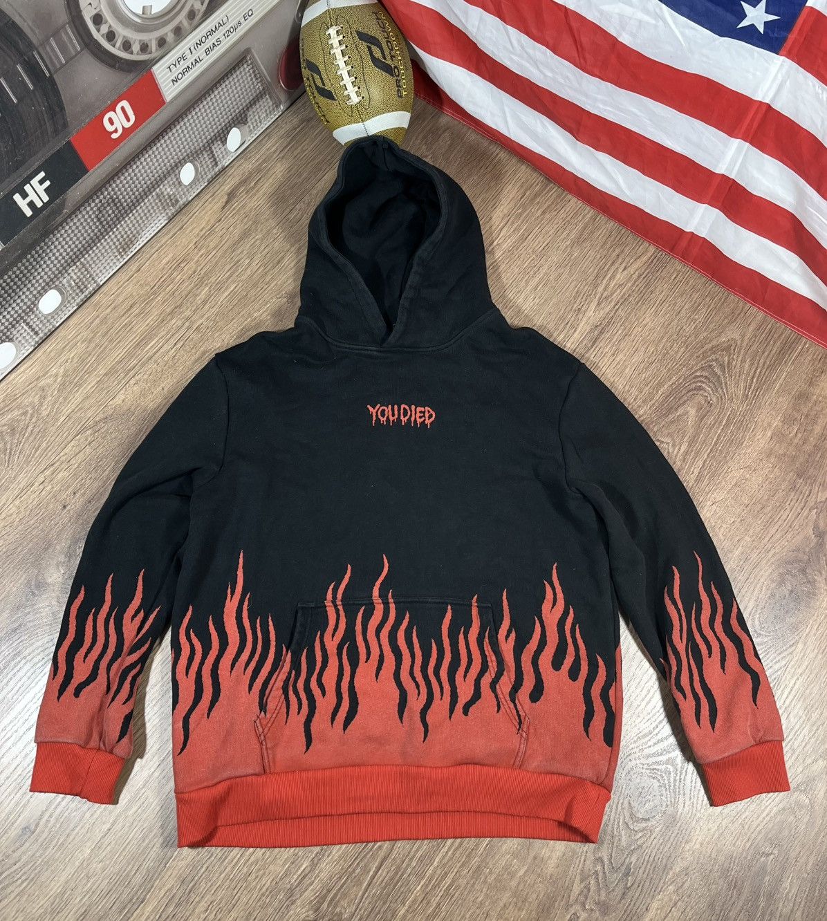 Vintage Skeleton You Died Rare Hoodie 🔥 💀 🔥 Size US L / EU 52-54 / 3 - 2 Thumbnail
