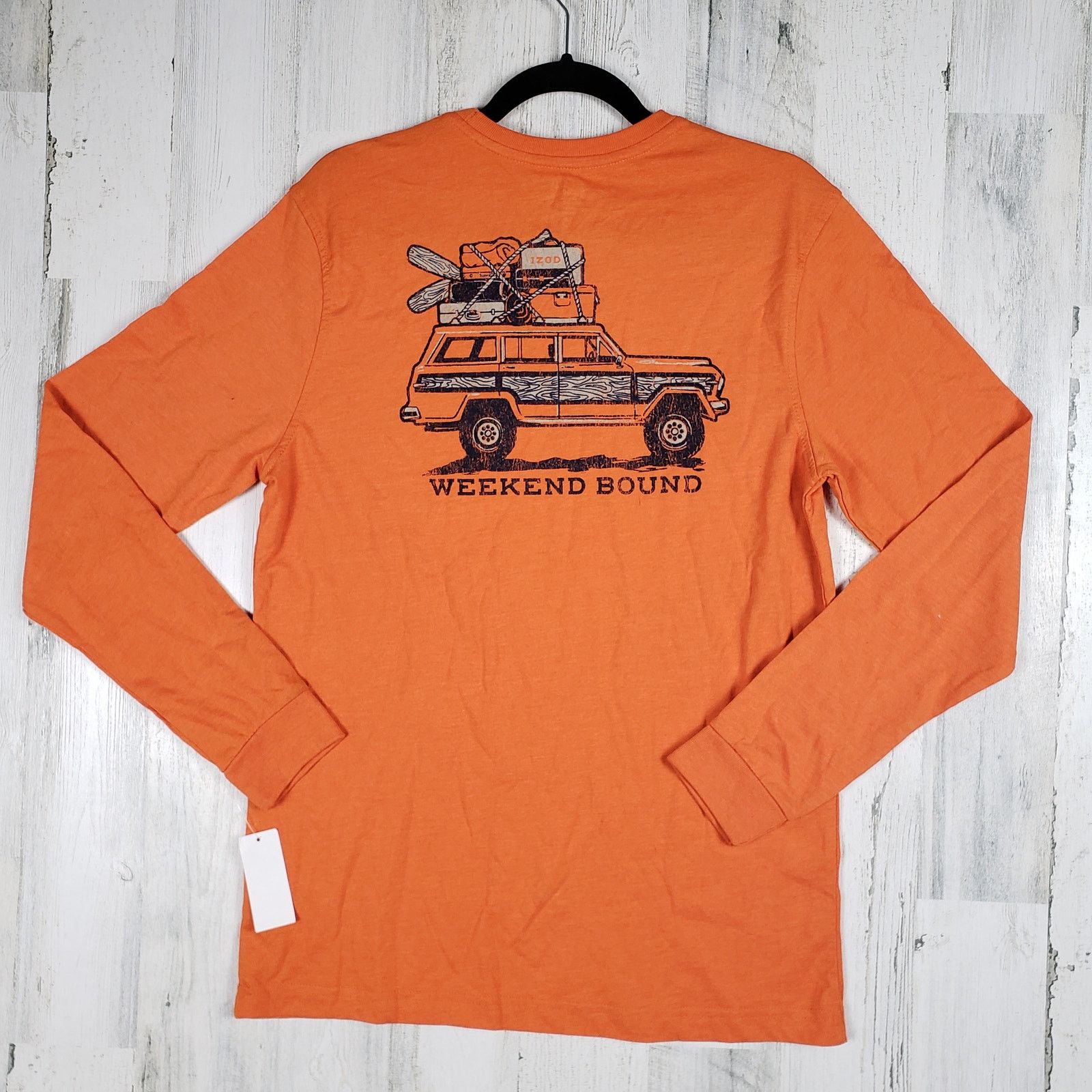 Izod NWT Izod Saltwater Orange Jeep Long Sleeve Tee Size Small Size US S / EU 44-46 / 1 - 7 Thumbnail