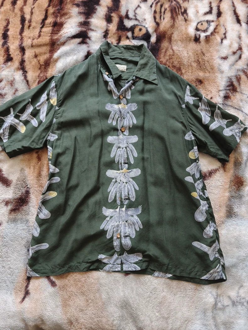 Kapital KAPITAL Eagle Feather Print Short Sleeve Shirt Size US M / EU 48-50 / 2 - 1 Thumbnail