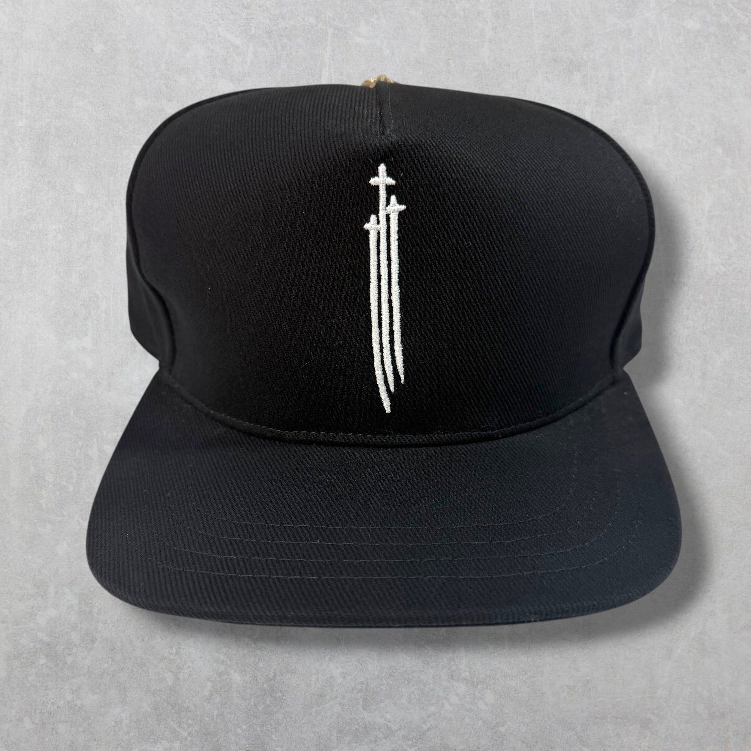 Chrome Hearts Chrome Hearts RS3 Triple Cross Baseball Hat Size ONE SIZE - 1 Thumbnail