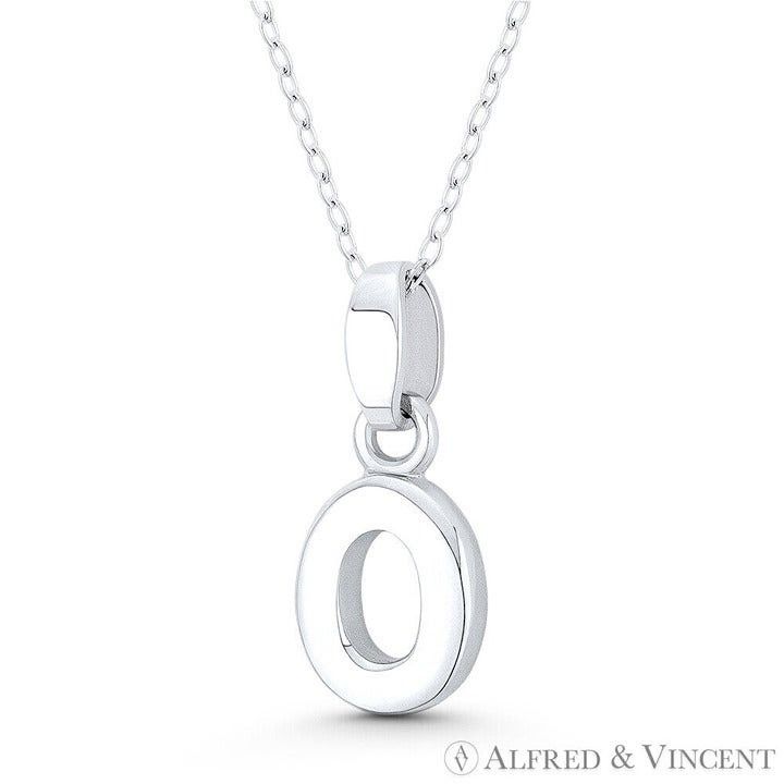 Other Initial Letter "O" Charm 3D Pendant in .925 Sterling Silver Size ONE SIZE - 1 Preview