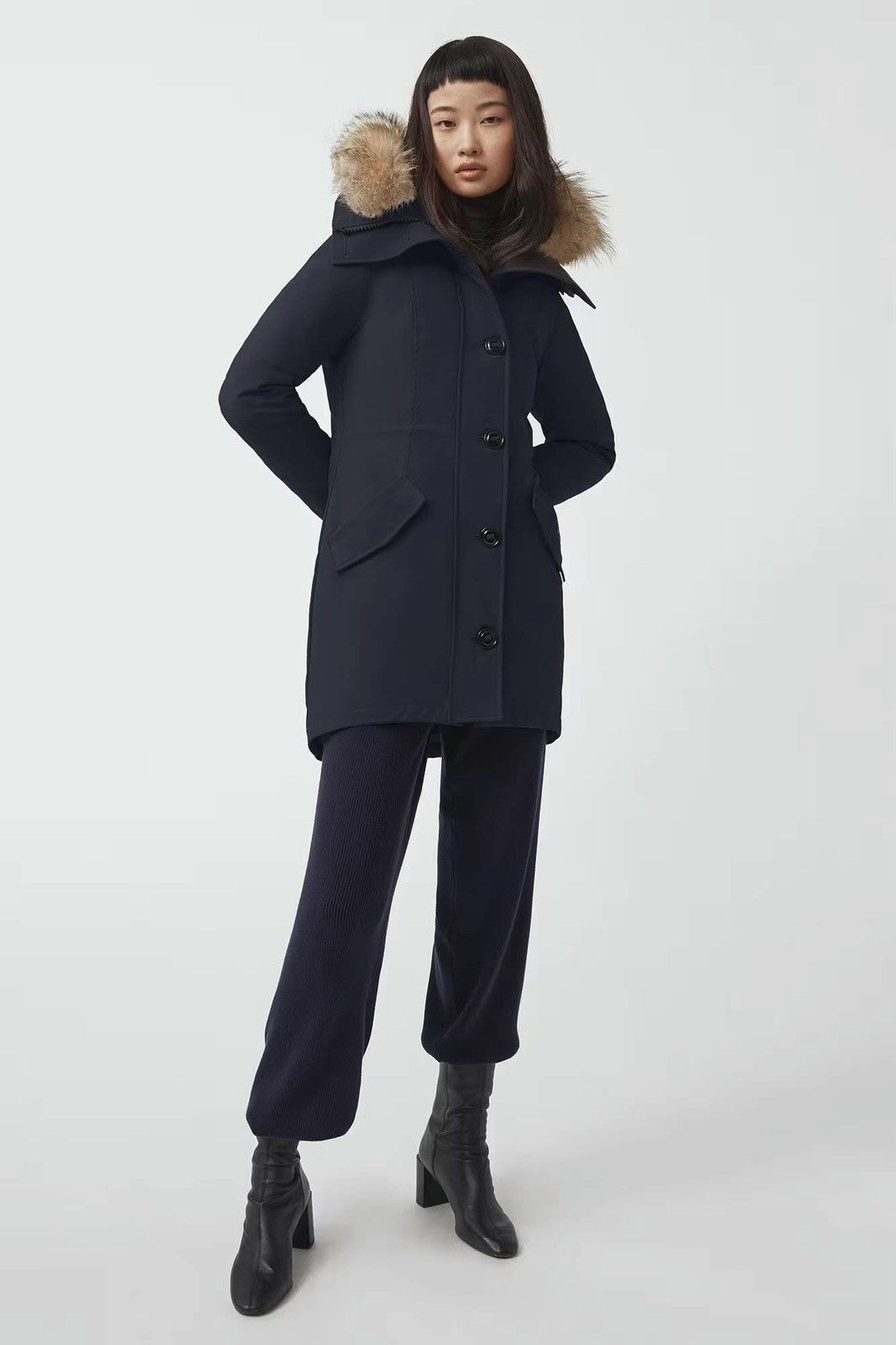 Canada Goose Canada Goose Navy Rossclair Fur Parka Size XS / US 0-2 / IT 36-38 - 5 Thumbnail