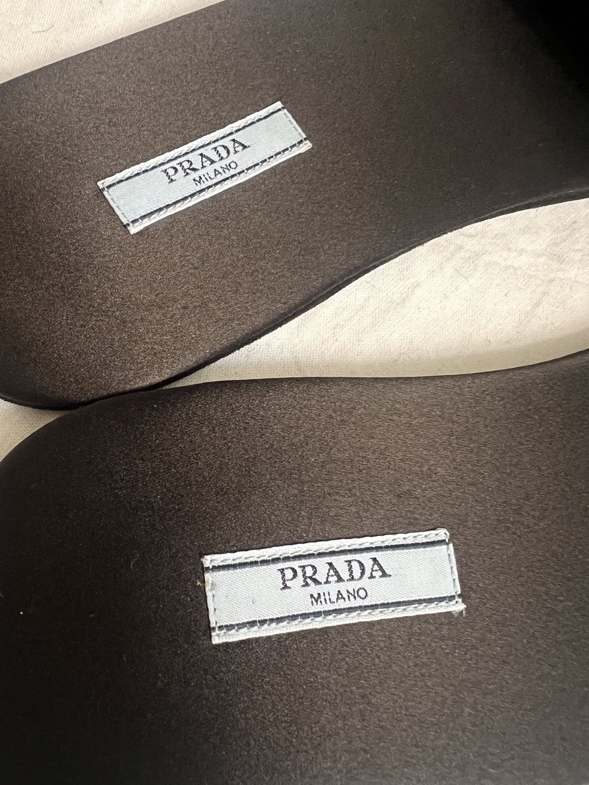 Prada 🔥 Prada silk travel mules slide in slippers with pouch Size US 6 / EU 39 - 6 Thumbnail