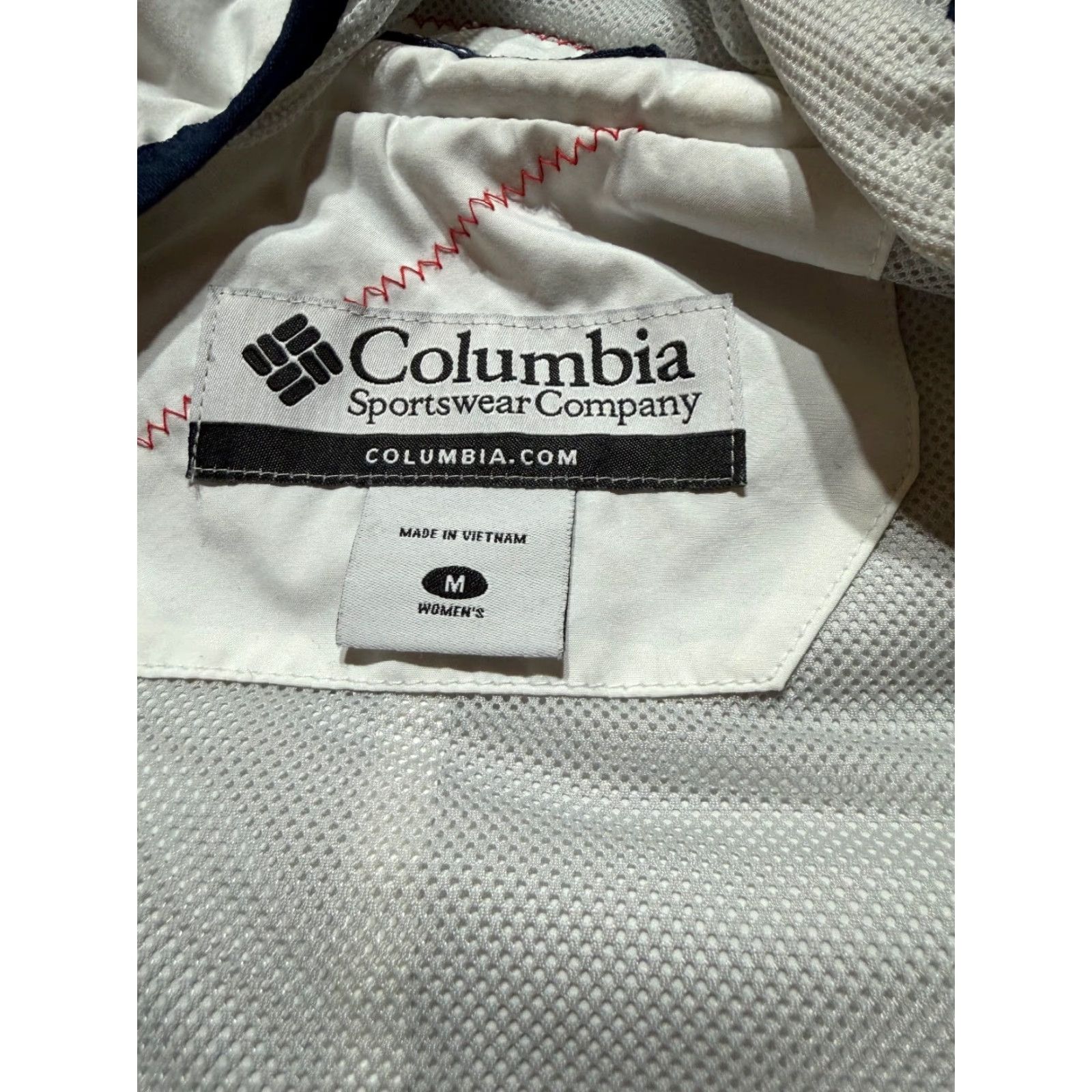 Vintage Columbia Womens Vest White Medium Lightweight Jacket Hood Sleeveless Hoodie Size M / US 6-8 / IT 42-44 - 7 Thumbnail