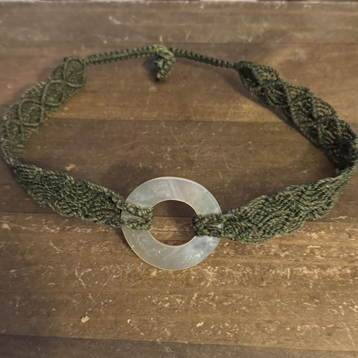 Other Green macrame mother of pearl choker necklace Size ONE SIZE - 2 Thumbnail