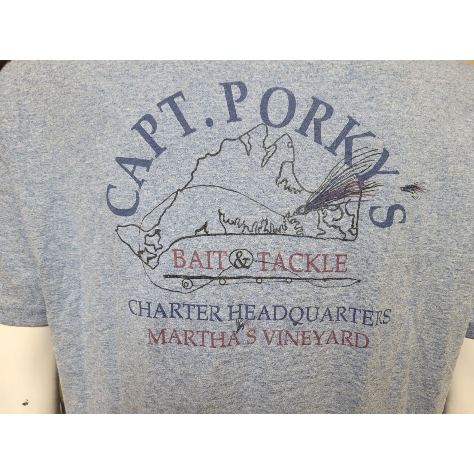 Anvil Capt Porkys Bait & Tackle Edgartown Fishing Martha's Vineyard T Shirt XL Defunct Size US XL / EU 56 / 4 - 4 Thumbnail