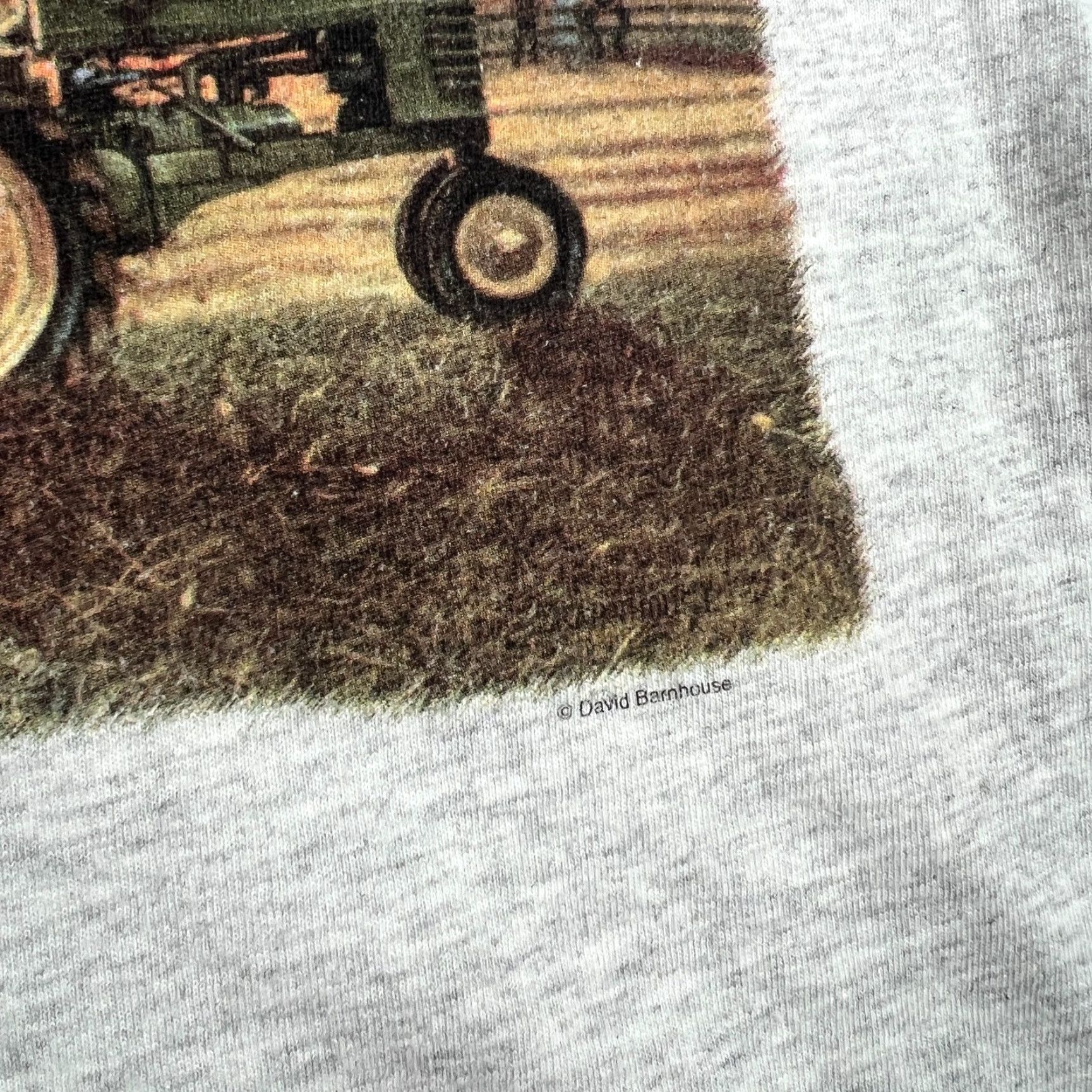 Vintage VTG DAVE BARNHOUSE T-Shirt Adult XL Gray Cotton Santee Crew Neck Short Sleeve 90s Farm Barn House Earth Tones Vintage Art Size US XL / EU 56 / 4 - 4 Thumbnail