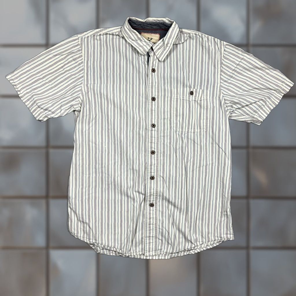 Alife Outdoor Life Shirt Button Down Shirt M Ivory Striped Men Size US M / EU 48-50 / 2 - 1 Thumbnail