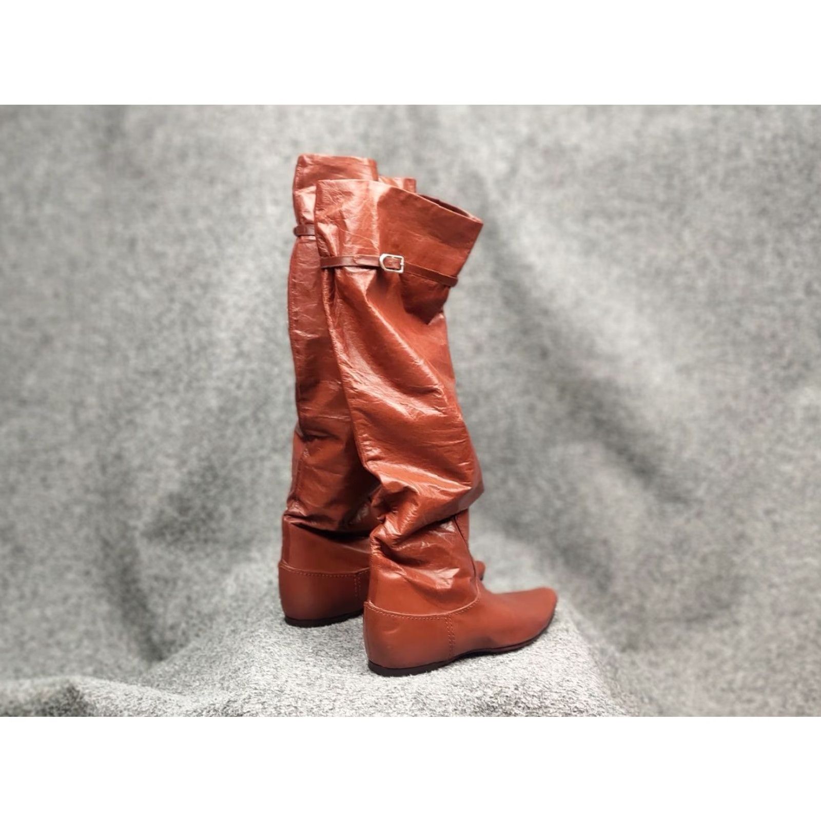 Bottega Veneta VINTAGE? Wait no. Rare Bottega Veneta High Riding Brown leather Boots Size US 6 / IT 36 - 7 Thumbnail