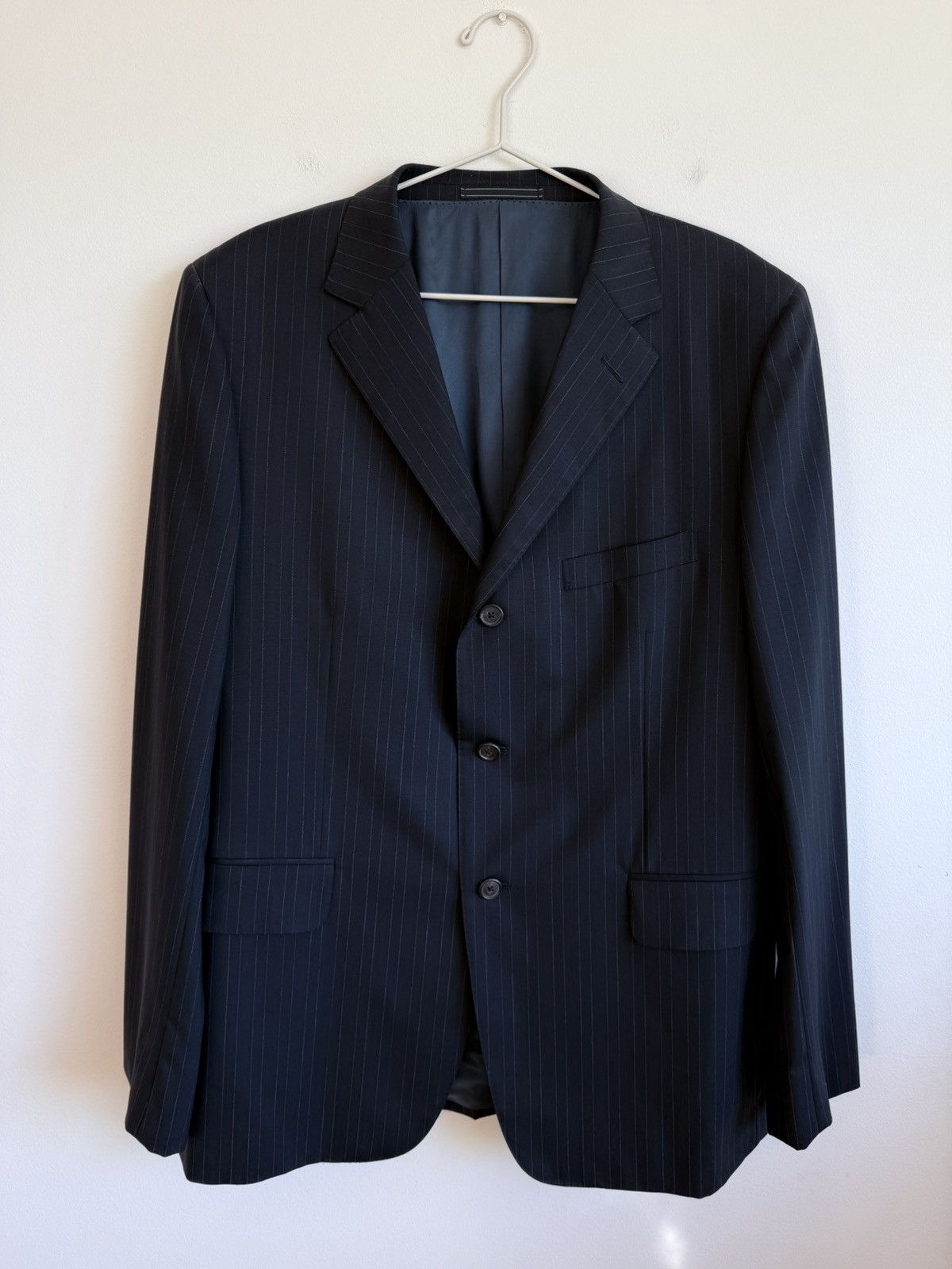 Gucci Gucci Navy Wool Stripes Suit 54 Size 54R - 4 Thumbnail