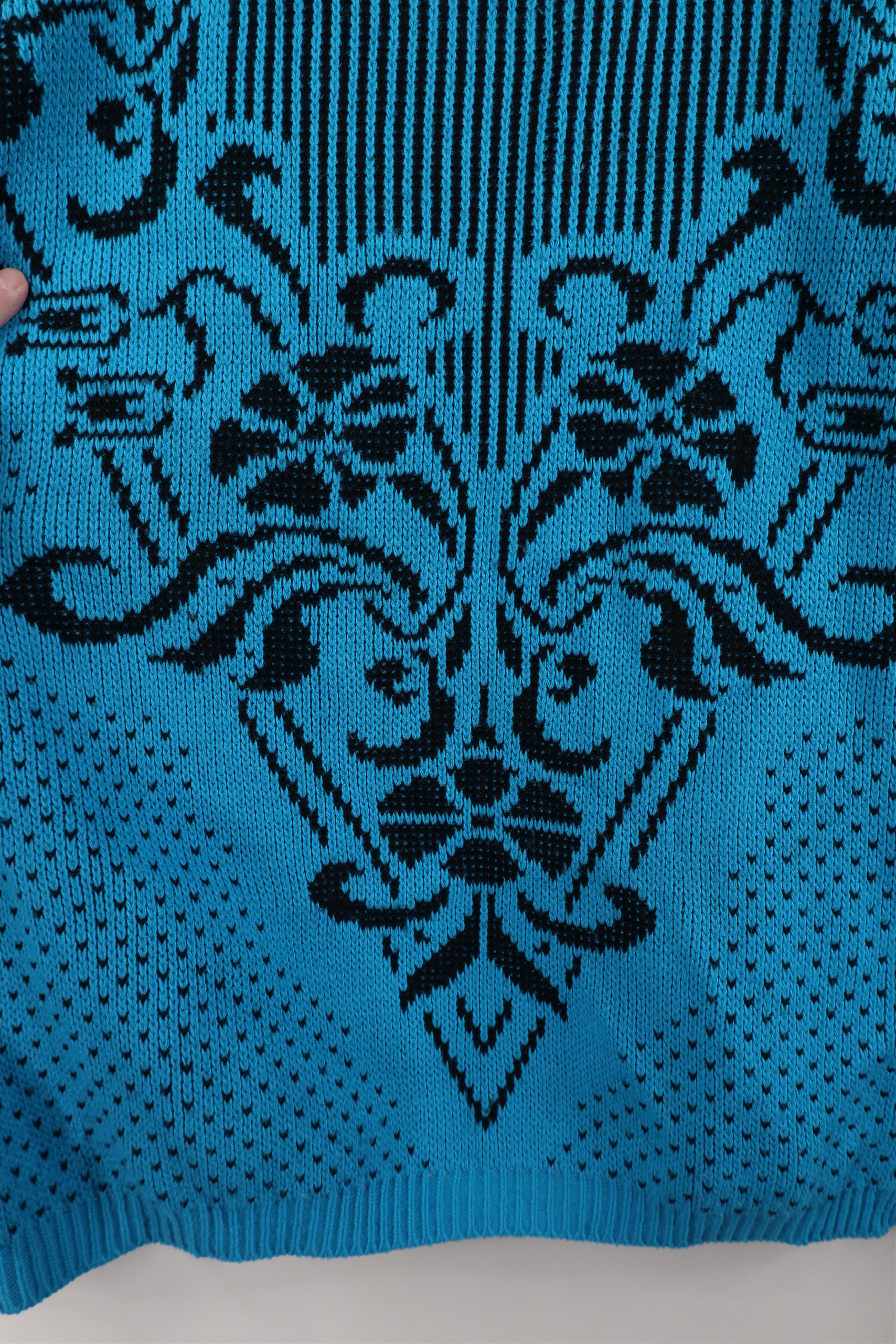 Vintage Vintage 80s 90s Streetwear Fair Isle Knit Sweater Blue Size XL / US 12-14 / IT 48-50 - 8 Thumbnail