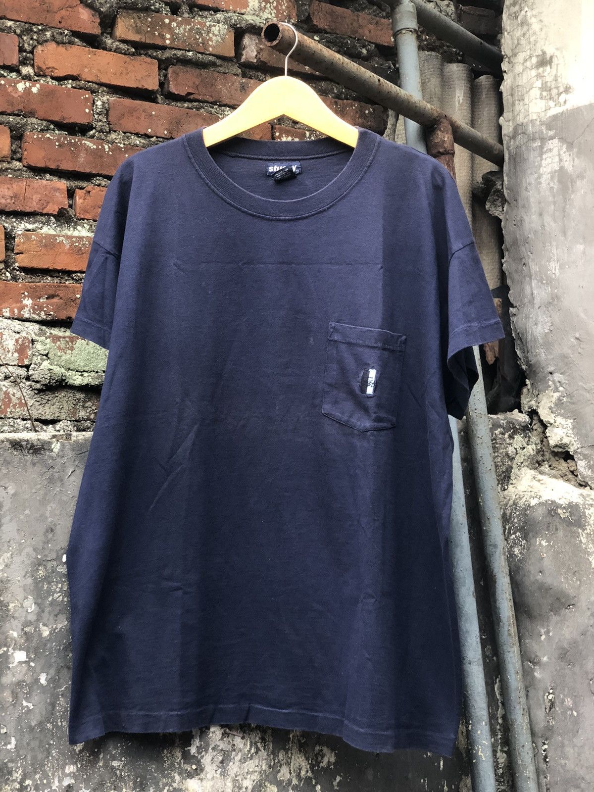 Stussy × Vintage Tshirt stussy pocket logo 90s Size US XL / EU 56 / 4 - 2 Thumbnail