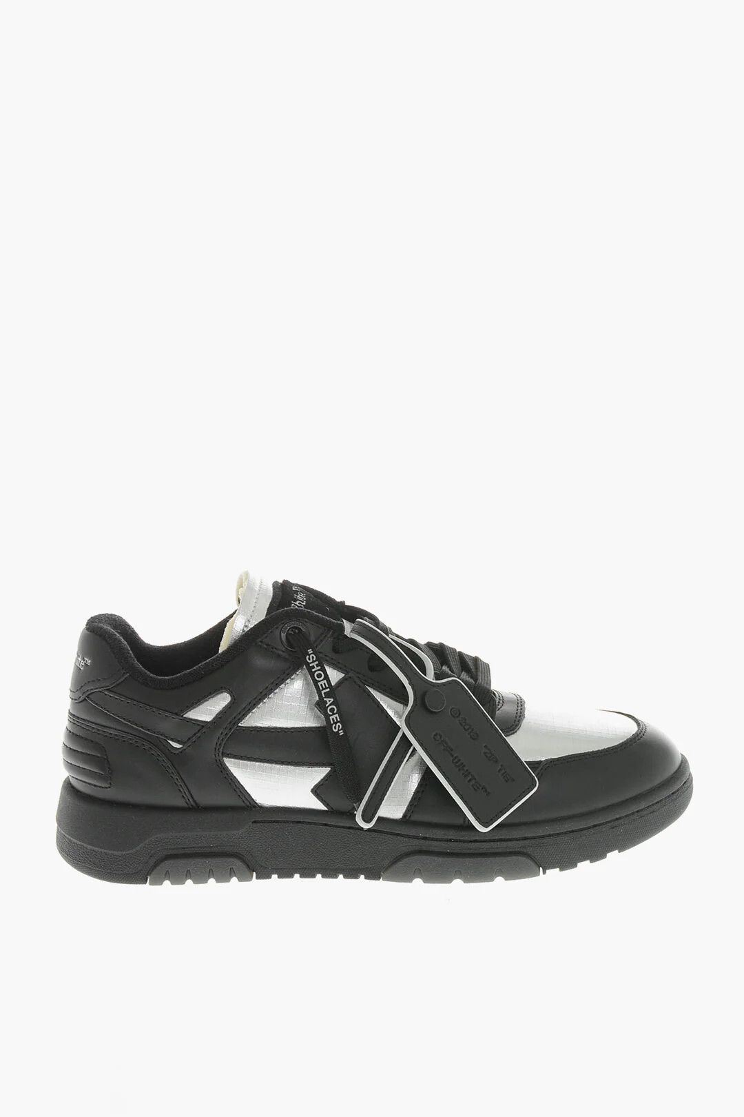 Off-White og1mm0426 Low-Top Sneakers in Black & Silver Size US 6 / EU 39 - 1 Thumbnail