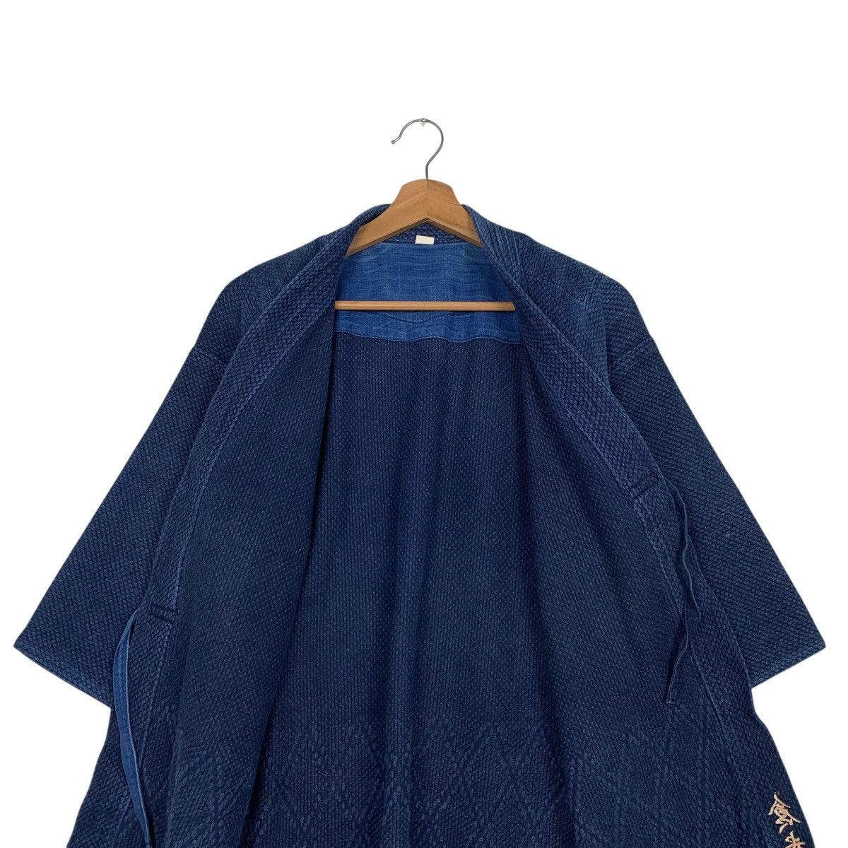 Japanese Brand Vintage 90s Indigo Sashiko Thick Weave Kimono #2691-C120 Size US M / EU 48-50 / 2 - 12 Thumbnail
