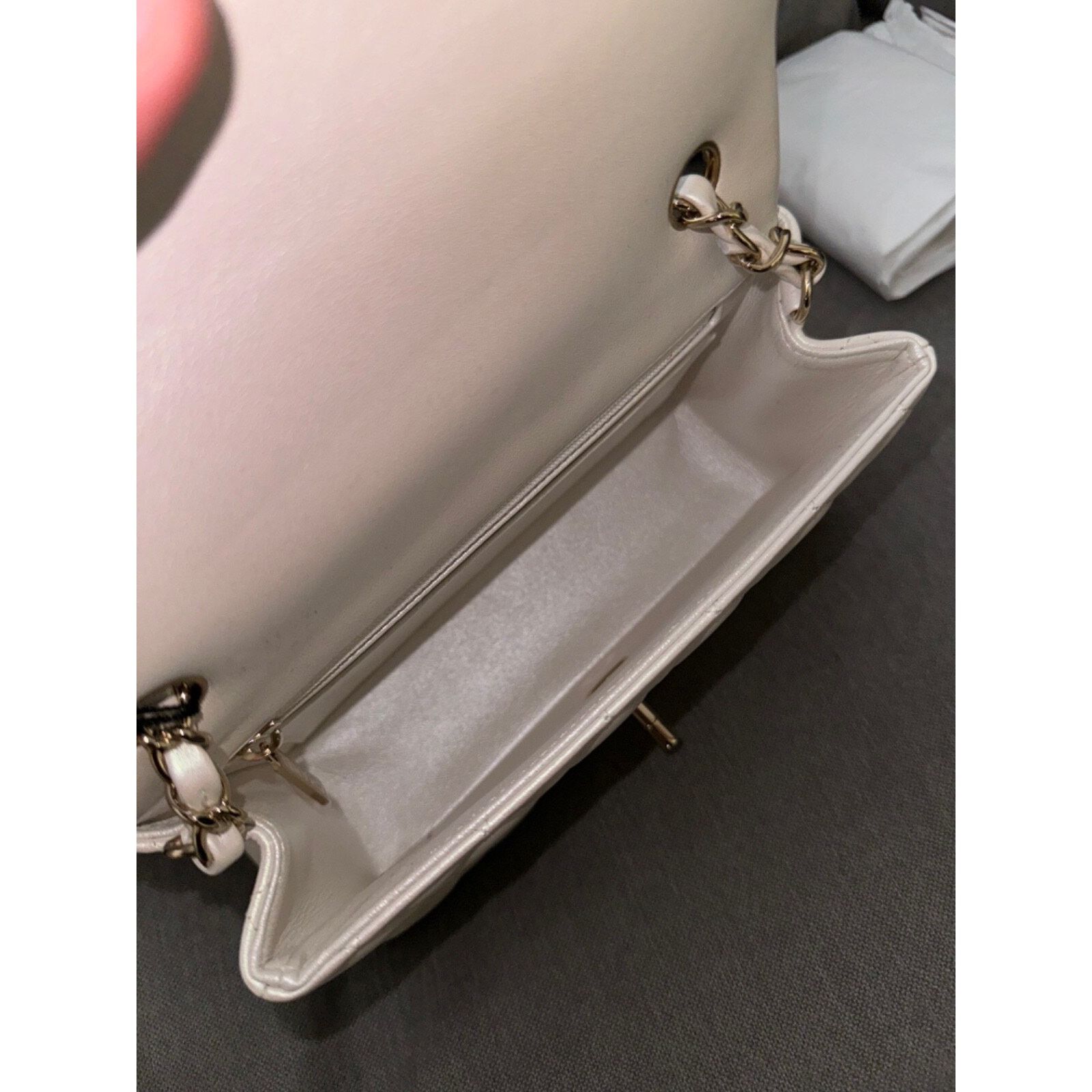 Chanel Chanel White Mini Flap CC Quilted Chain Crossbody Bag Size ONE SIZE - 20 Thumbnail