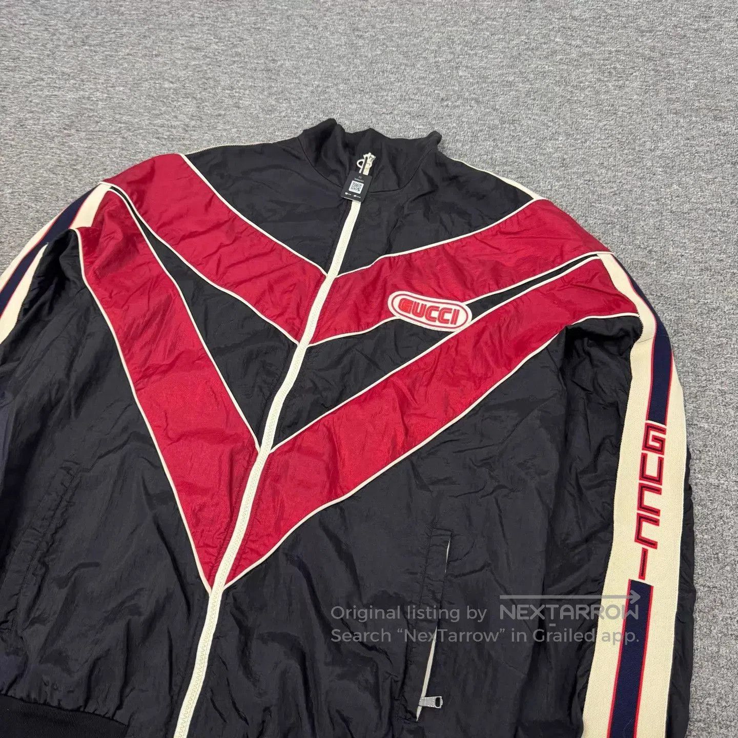 Gucci Red Colorblock Zip-Up Jacket - XL. Size US XL / EU 56 / 4 - 4 Thumbnail