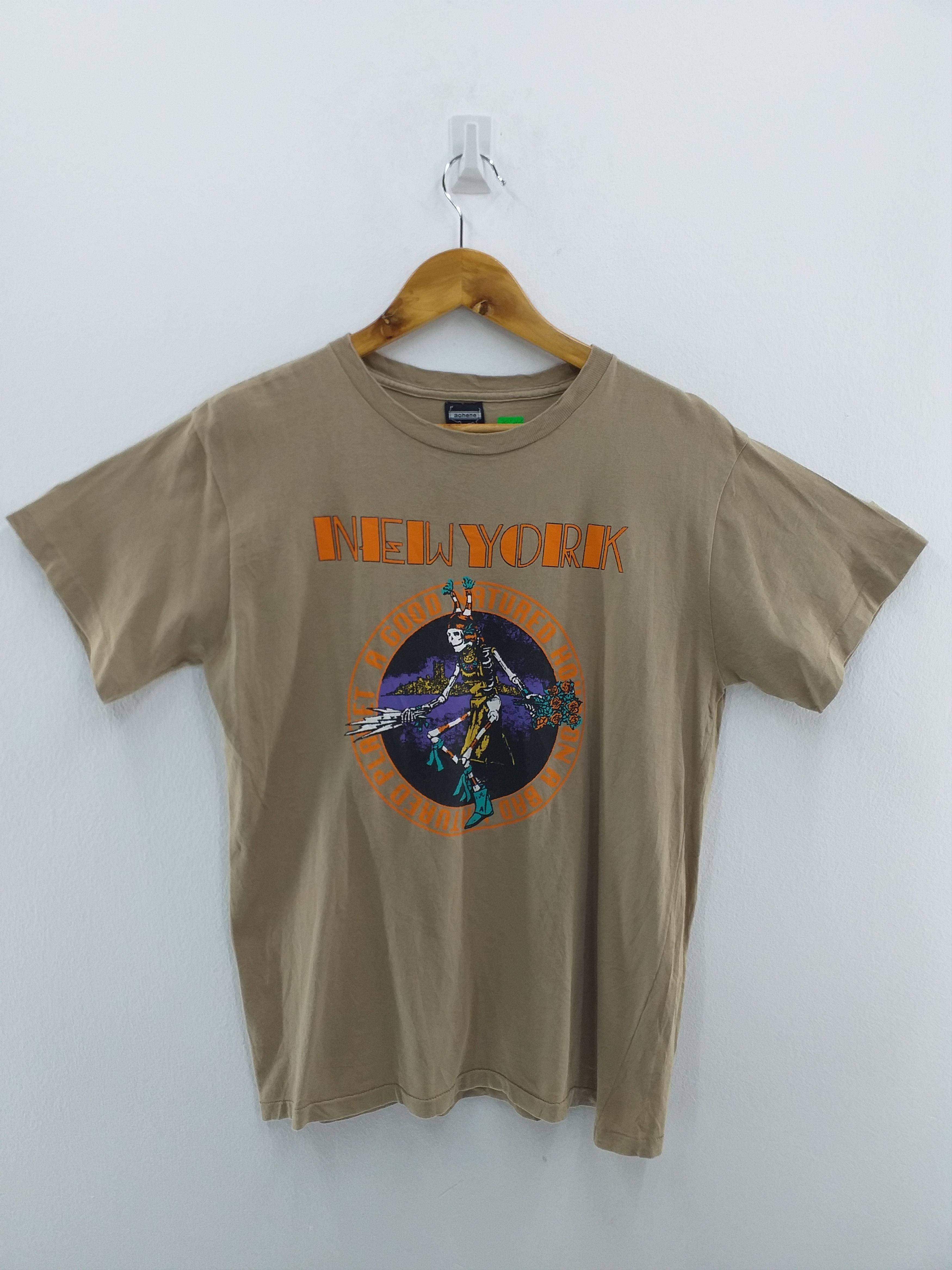 image of Vintage Achene Brand Medium Tee -A082 in Khaki, Men's