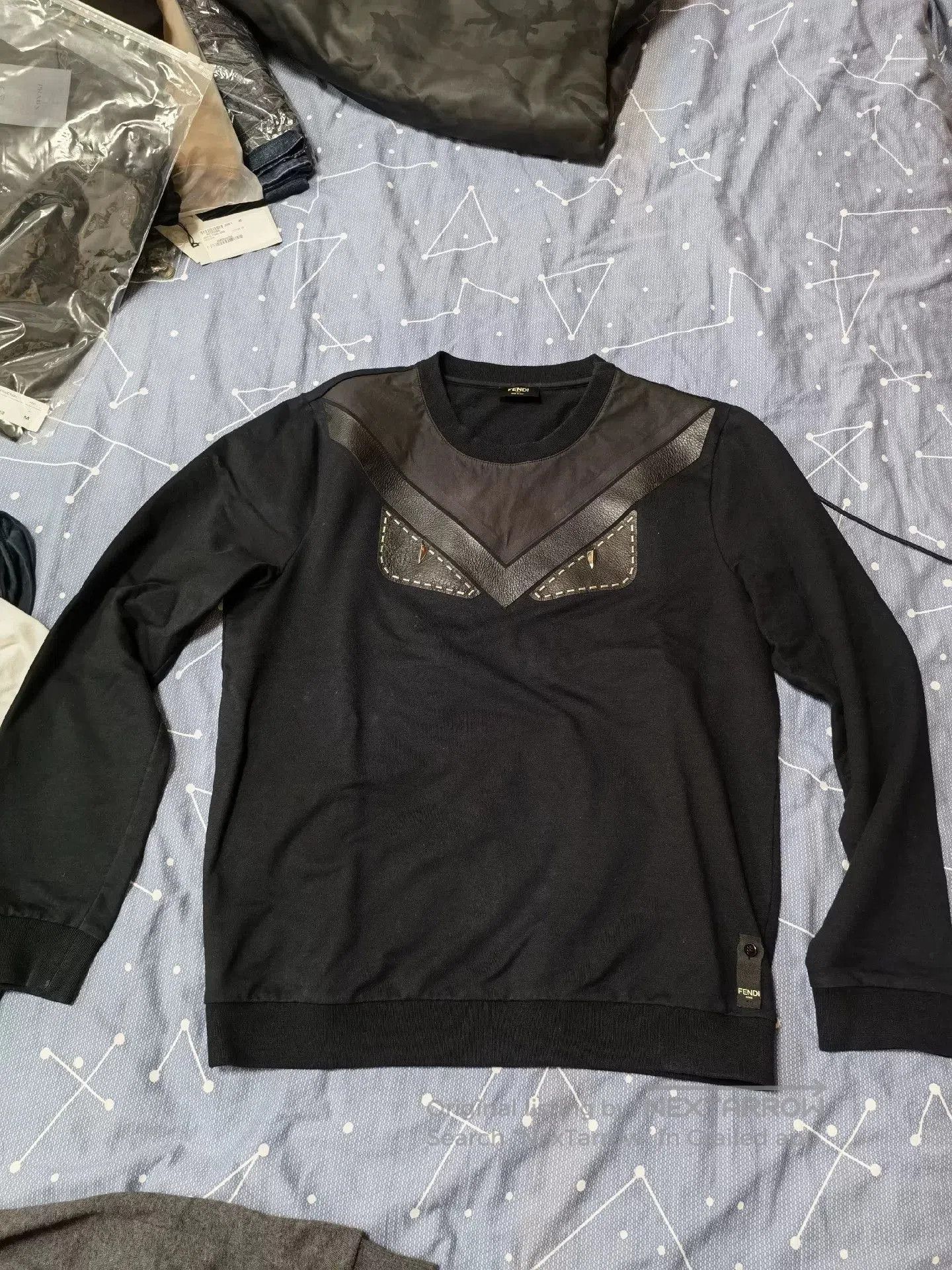 Fendi Fendi Monster Patchwork Leather Rivet Sweater. Size US M / EU 48-50 / 2 - 4 Thumbnail