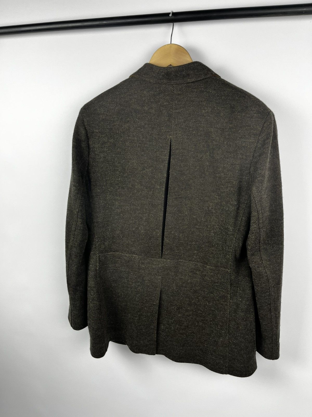 Polo Ralph Lauren Polo Ralph Lauren 10 Green Herringbone Jacquard Blazer Size L / US 10 / IT 46 - 6 Thumbnail