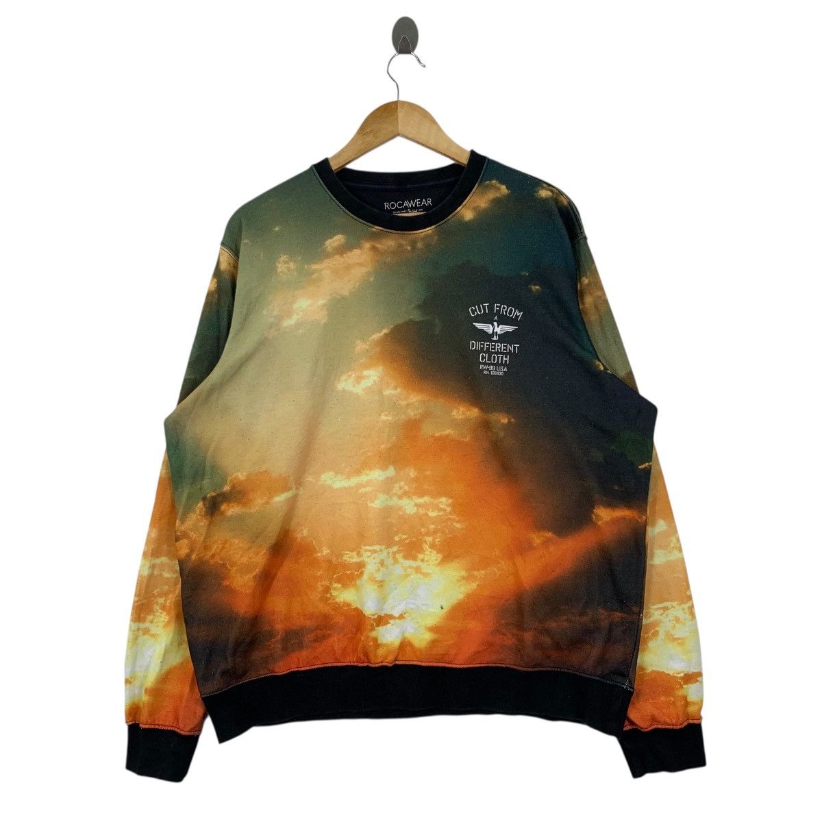 Rocawear ROCAWEAR RW-99 USA Sun And Cloud Overprint Sweatshirt Size US XL / EU 56 / 4 - 1 Thumbnail