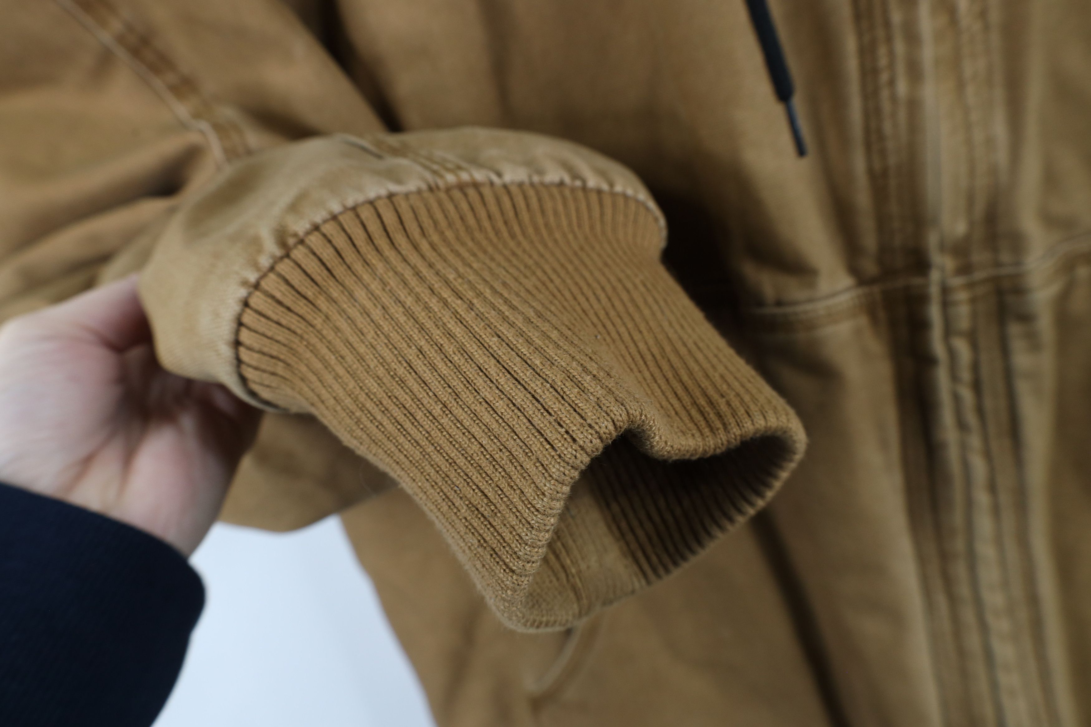 Vintage Vintage 90s Y2K Streetwear Canvas Hooded Jacket Brown Size US L / EU 52-54 / 3 - 5 Thumbnail