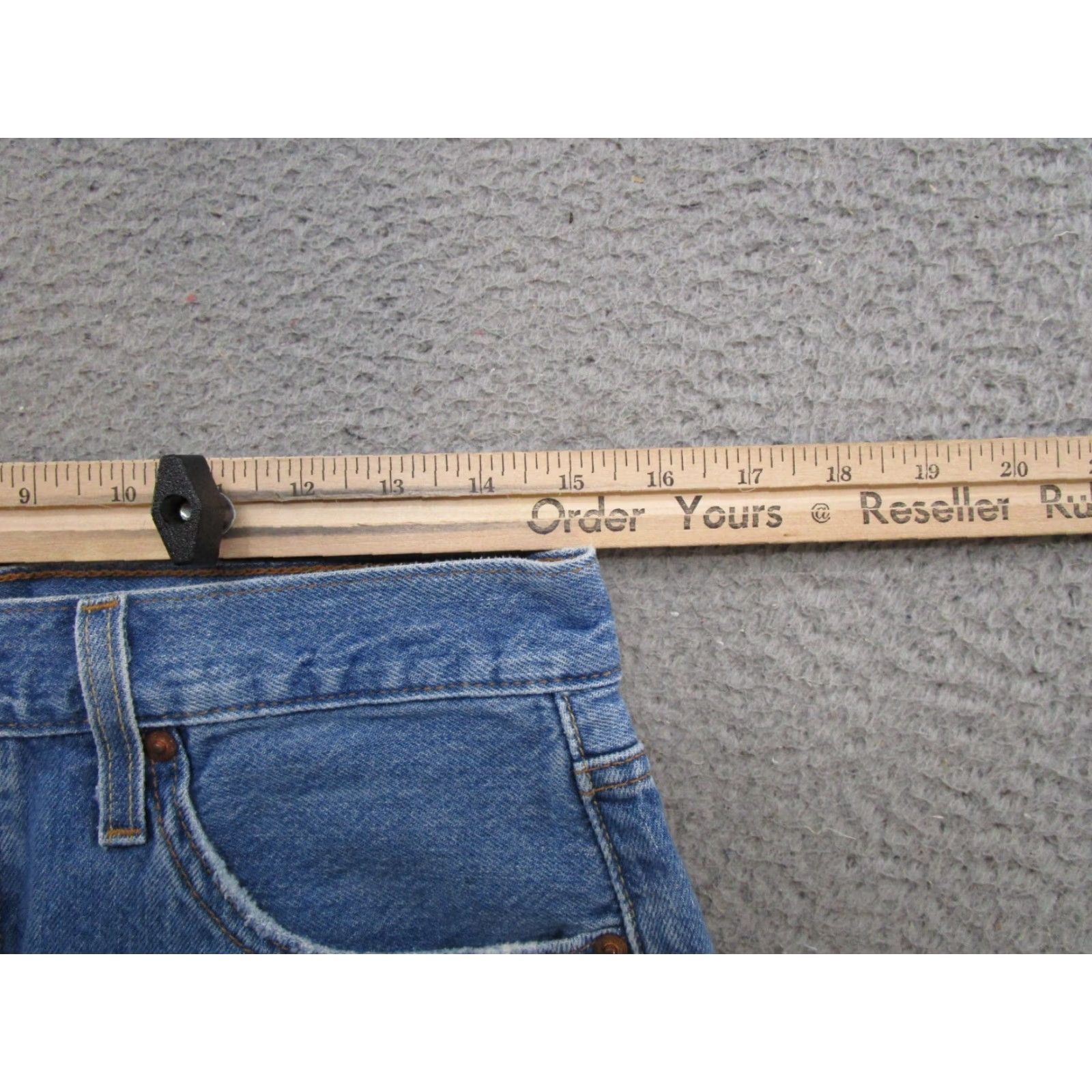Levi's Levi's 501 Button Fly Distressed Blue Denim Jean Shorts Size 29 Cut-Off Jeans Womens 5-Pocket Classic 90s Retro Vintage-Style Denim Shorts Size 29" - 6 Thumbnail